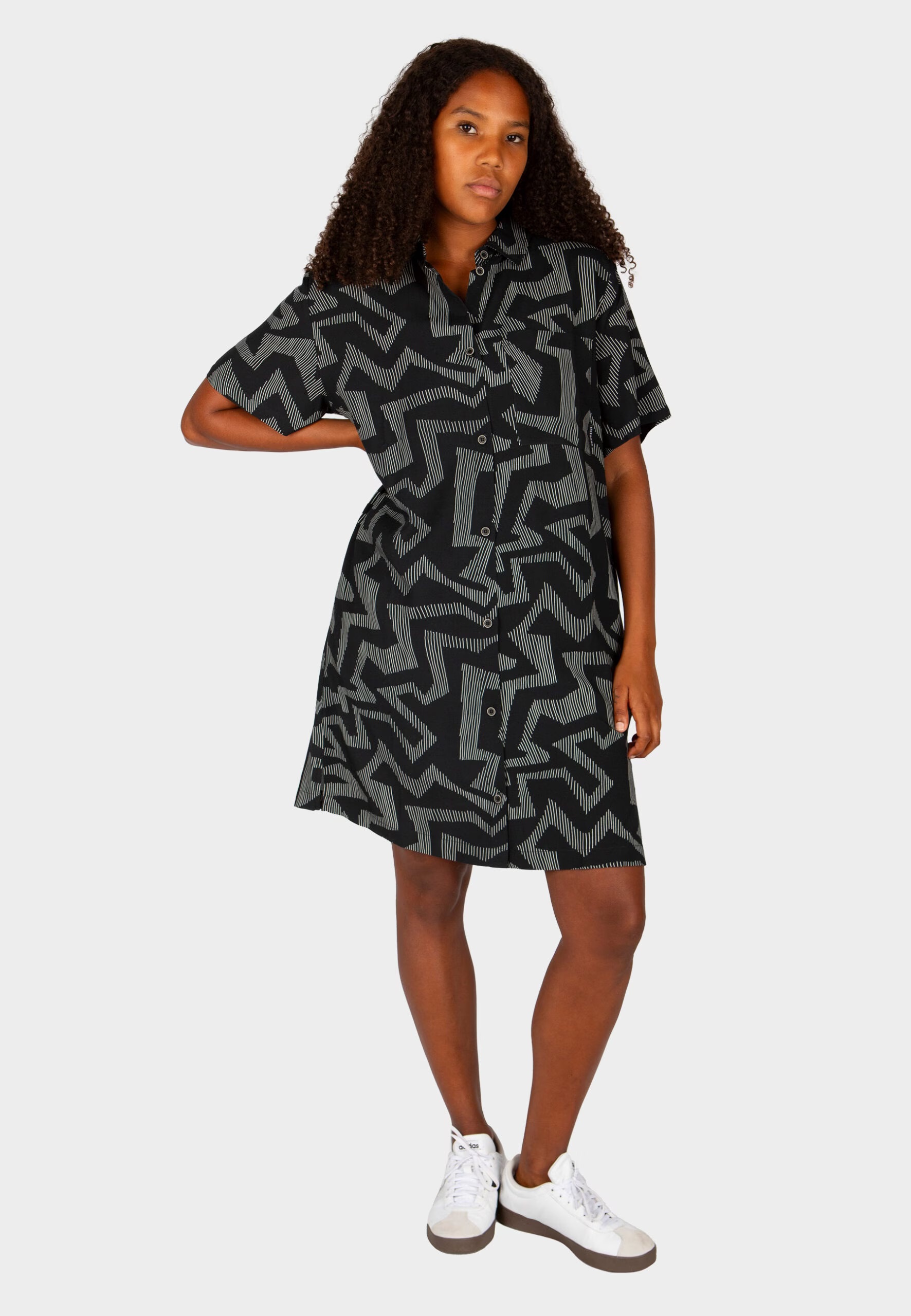 Iriedaily Lucie Shirt Dress (Off Black)