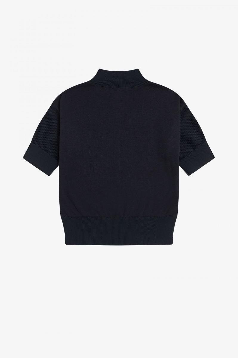 Fred Perry Jacquard Knit Short Sleeve Jumper-10
