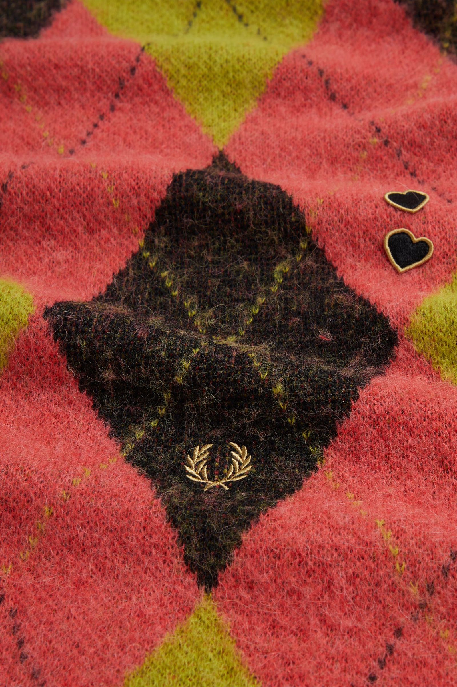 Fred Perry Amy Brushed Argyle Scarf (Flamingo)