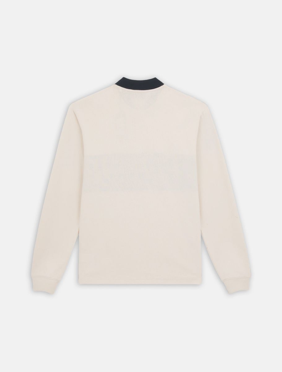 Dickies Yorktown Long Sleeve Rugby Shirt in Whitecap Grey