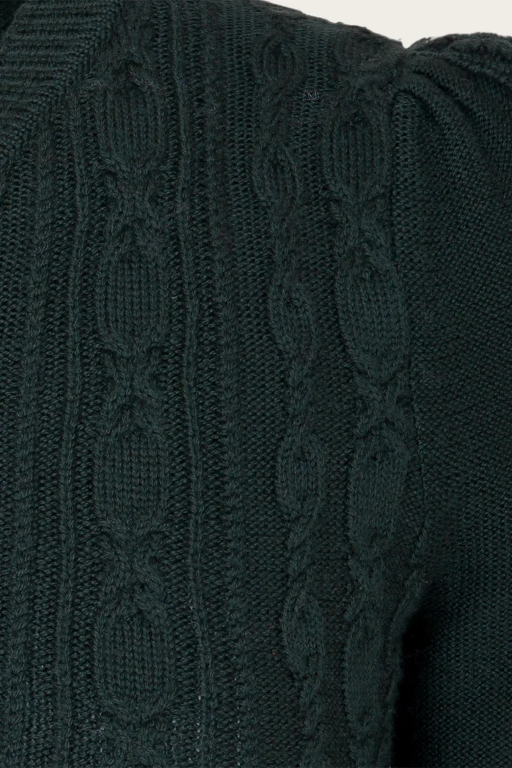 Emmy Design The Ice Skater Cardigan (Dark Bottle Green Wool)