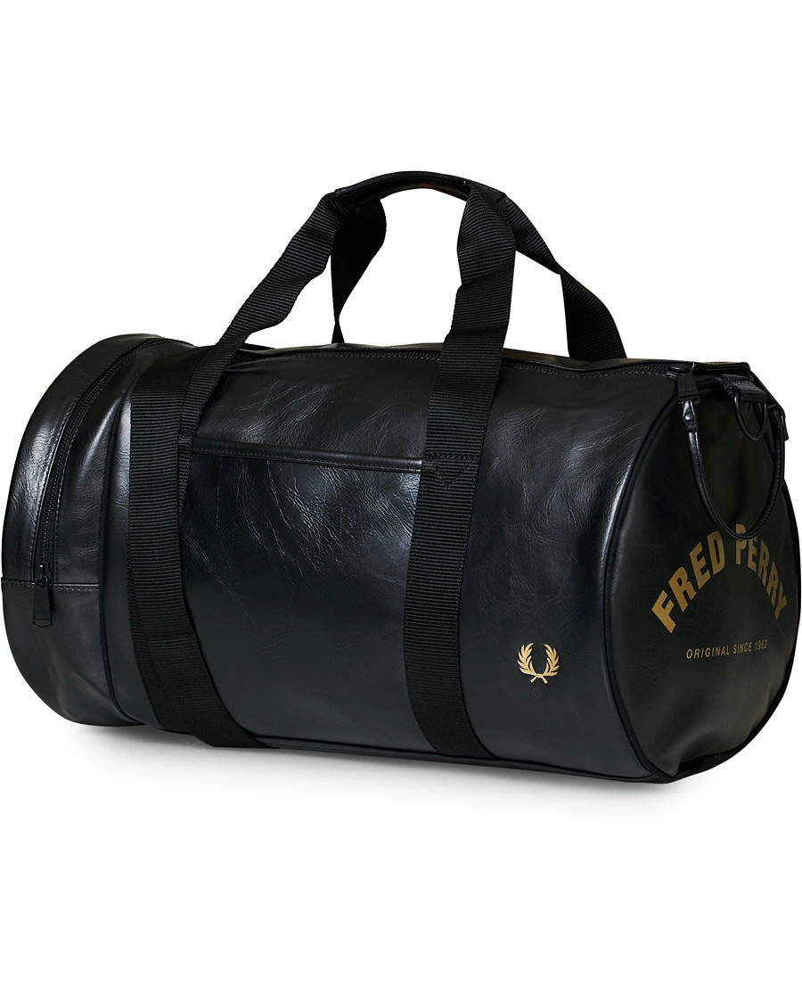 Fred Perry  Classic Barrel Bag in Black/Gold