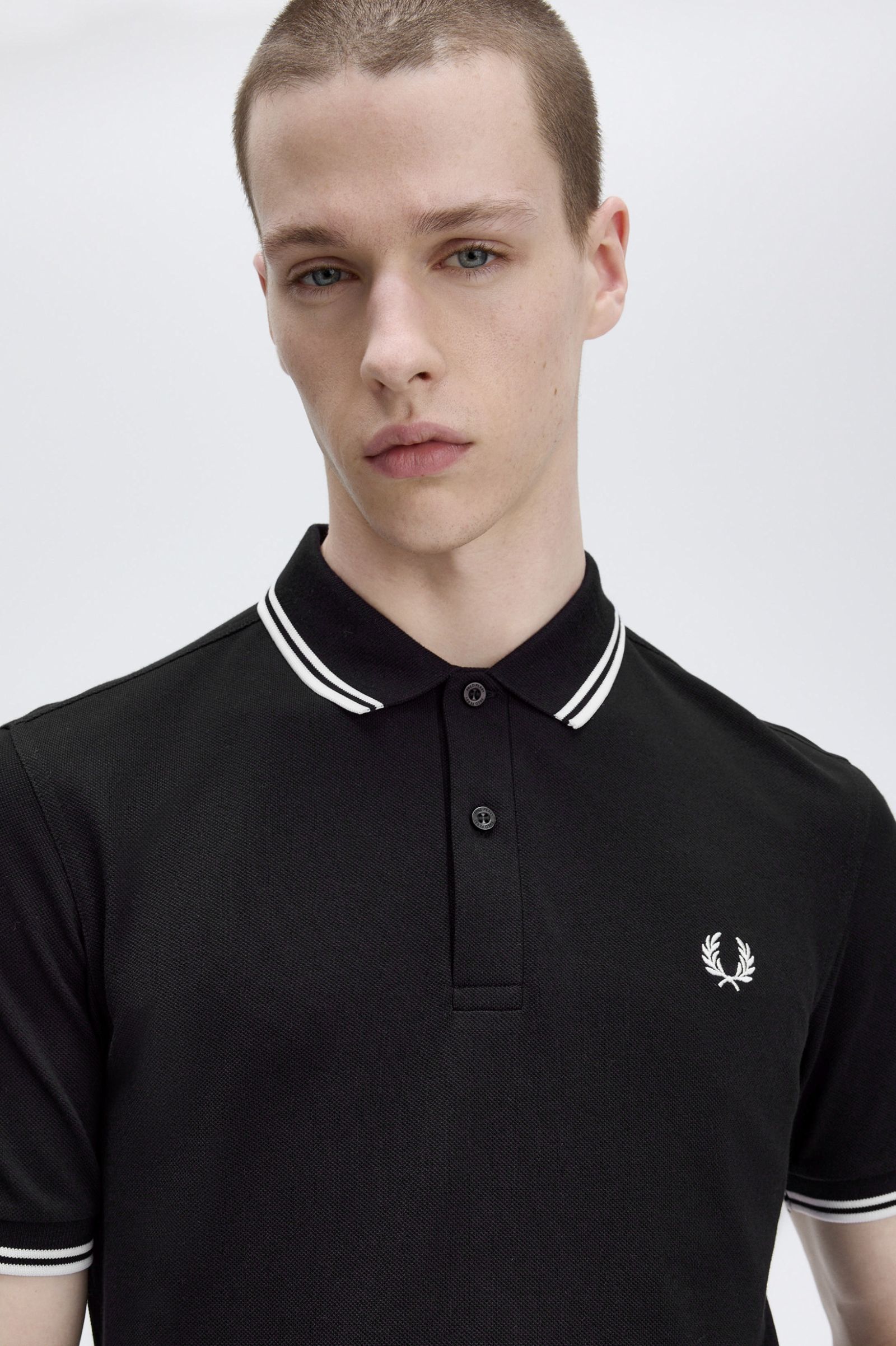 Fred Perry Twin Tipped Shirt M3600 Black