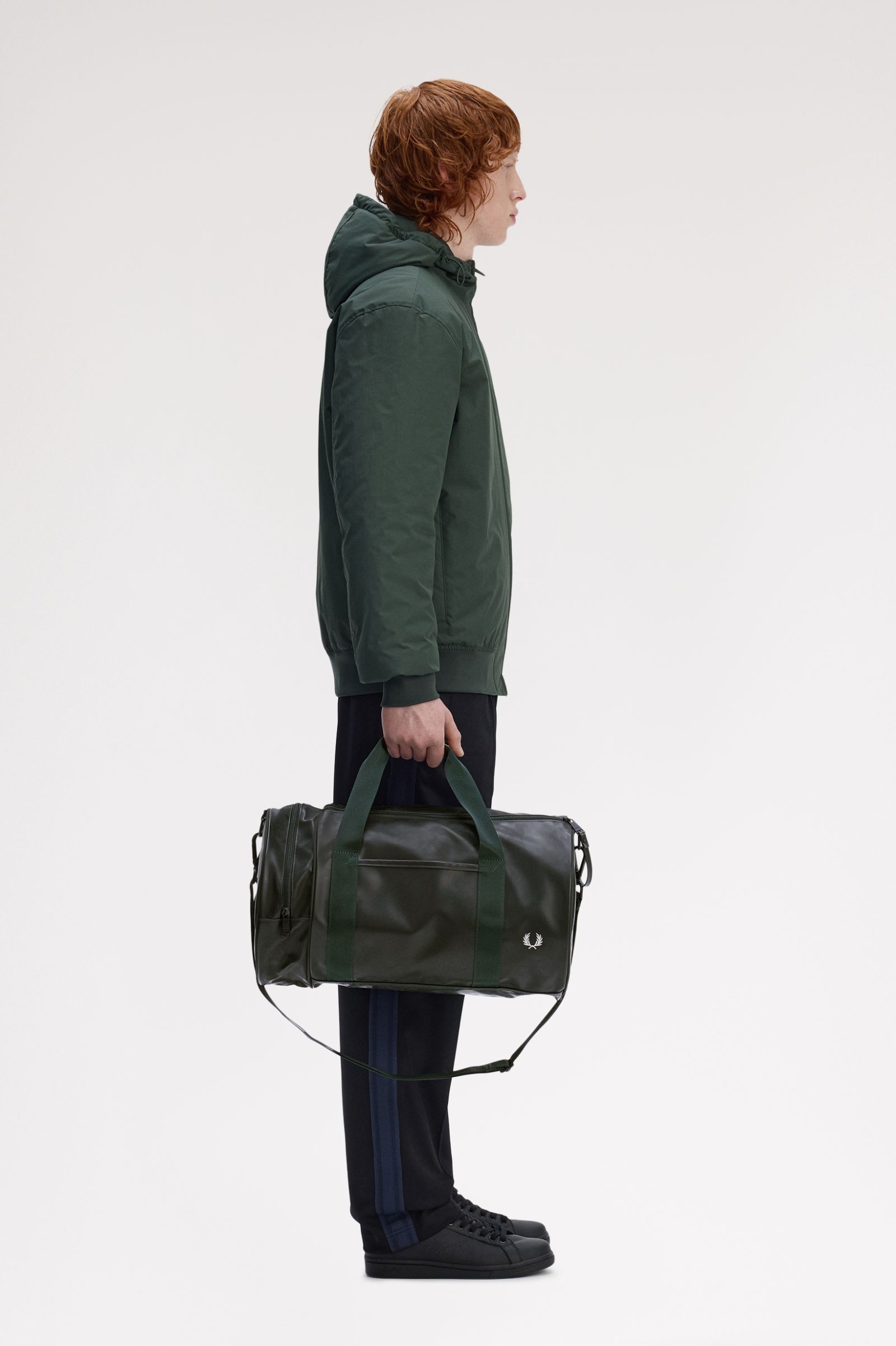 Fred Perry Tonal Barrel Bag (Night Green)