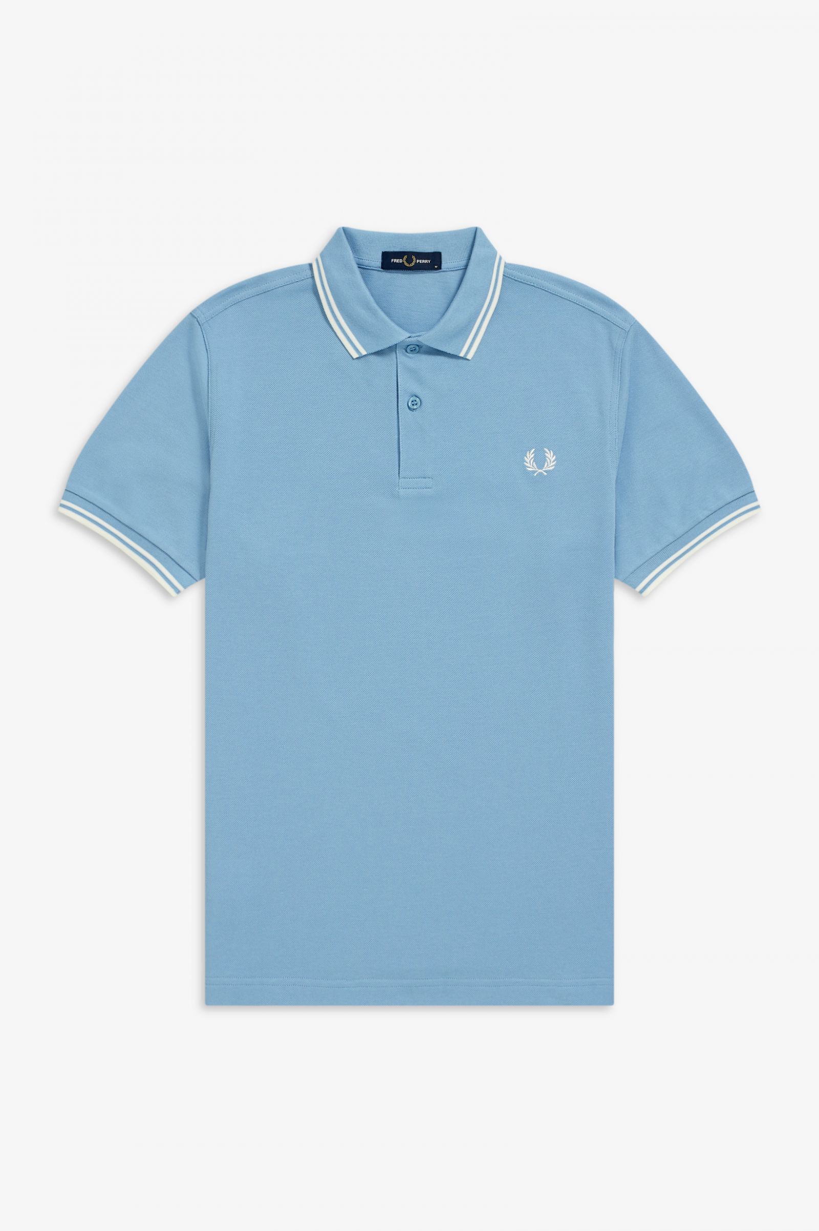 Fred Perry Twin Tipped Poloshirt M3600 Himmelblau/Schneeweiß