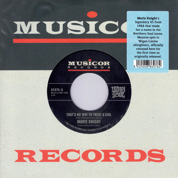 Marie Knight – That's No Way To Treat A Girl /  You Lie So Well (7")