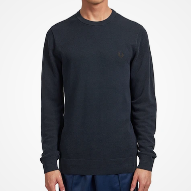 Fred Perry Pique Stitch Jumper (Navy) 