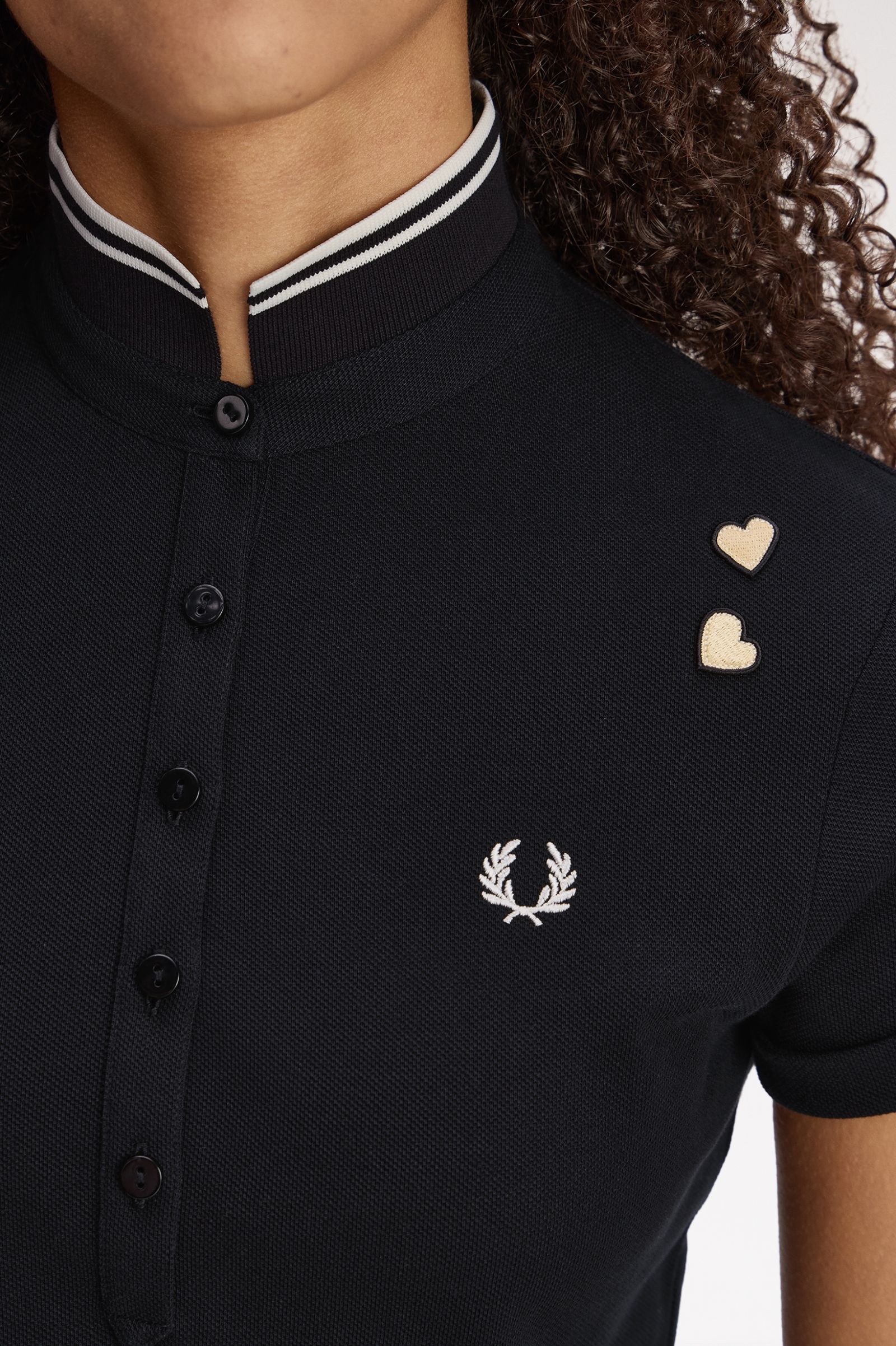 Fred Perry Amy Winehouse Tipped Polo Dress (Black)