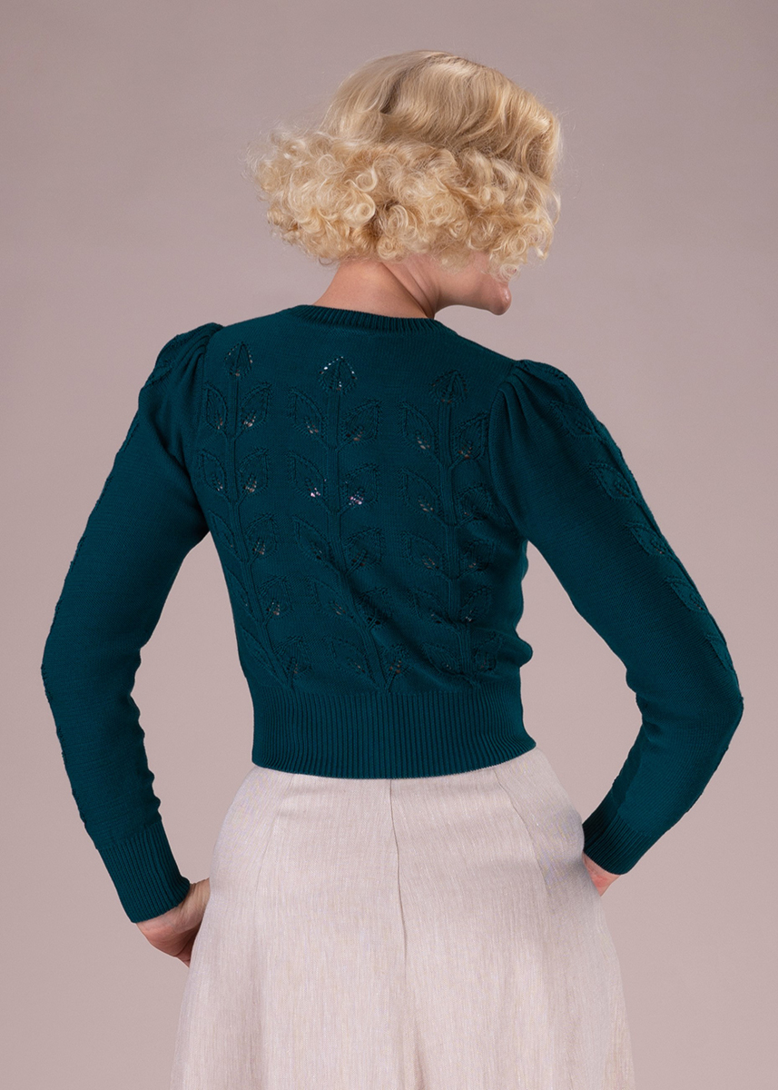 Emmy Design Susie Q Cardigan in Petroleum