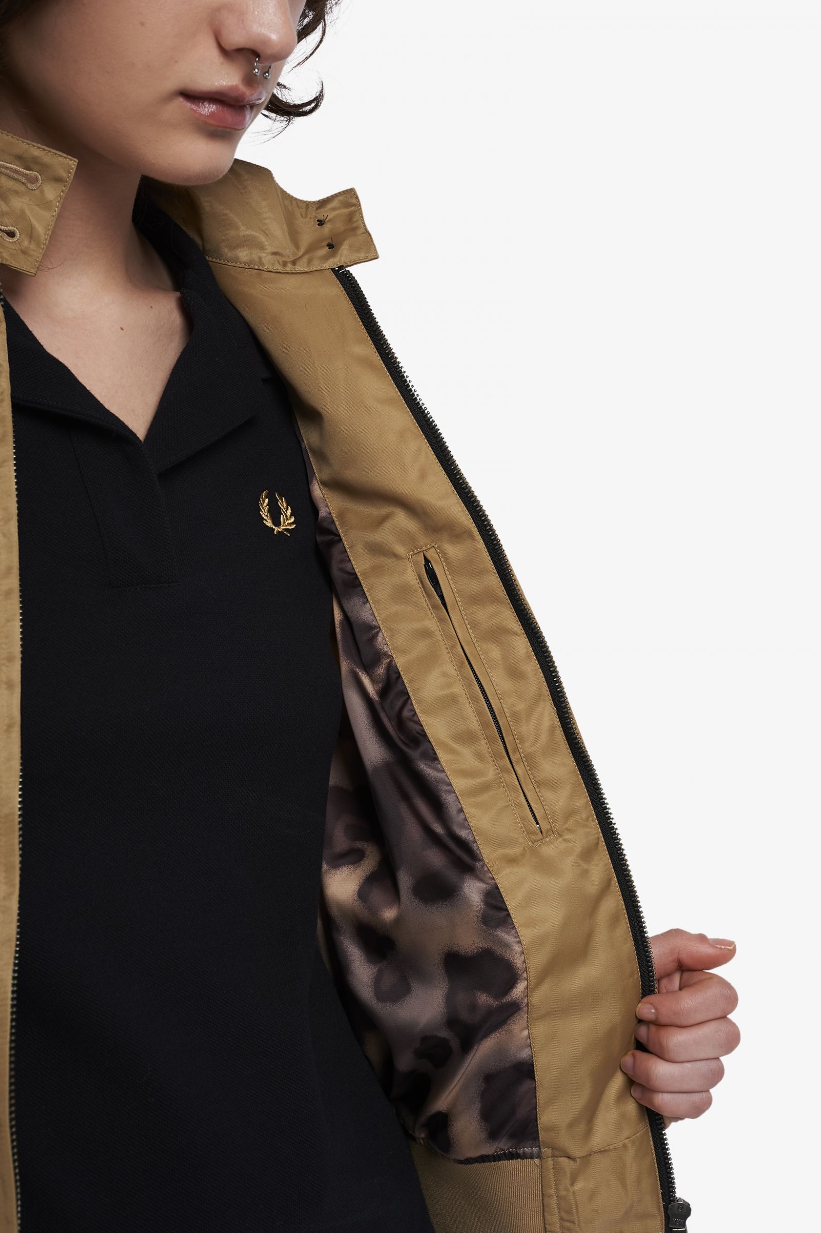 Fred Perry Amy Winehouse Foundation Reißverschlussjacke mit bedrucktem Futter