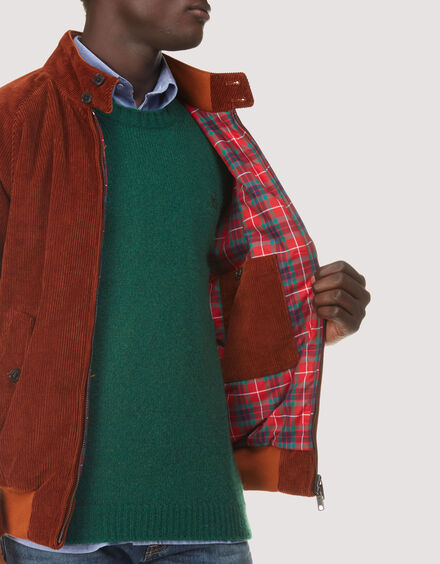 Baracuta G9 Harrington Jacke Cord Cognac-46