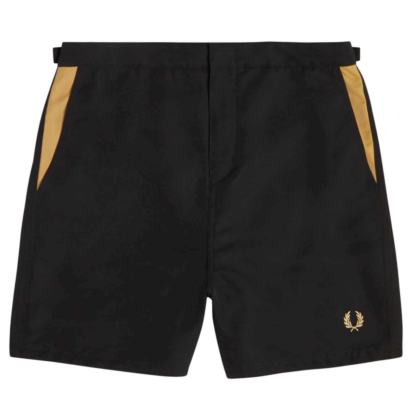 Fred Perry Contrast Pannel Swim Short Black