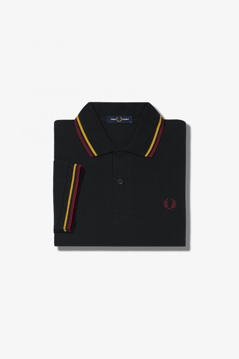 Fred Perry Poloshirt Black/1964Gold N04-M