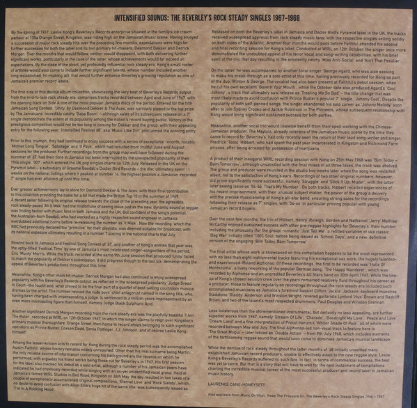 Various – Intensified Sounds: The Beverley's Rock Steady Singles 1967 - 1968 (DOLP)  