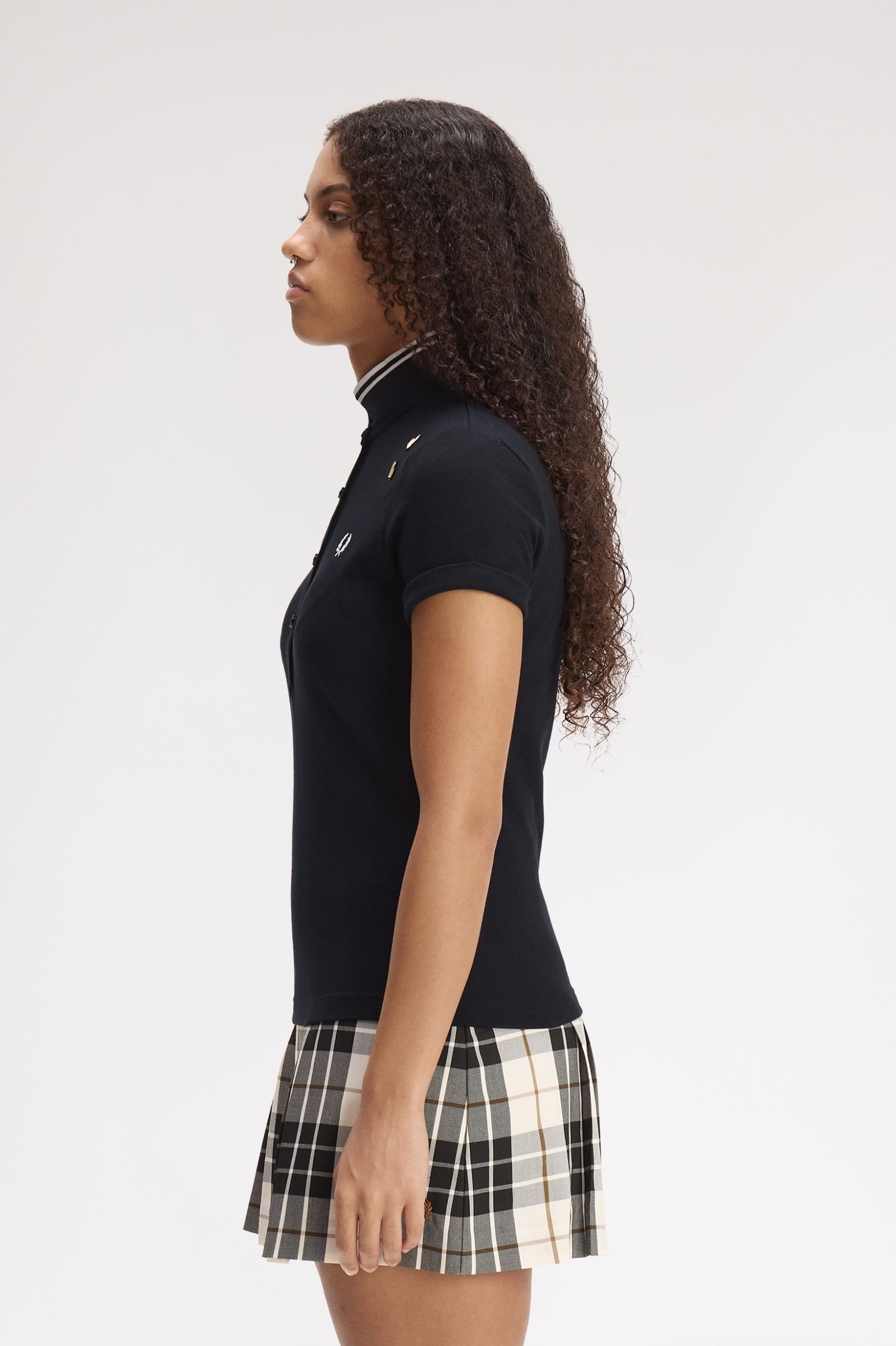 Fred Perry Amy Winehouse Tipped Polo Shirt (Black)