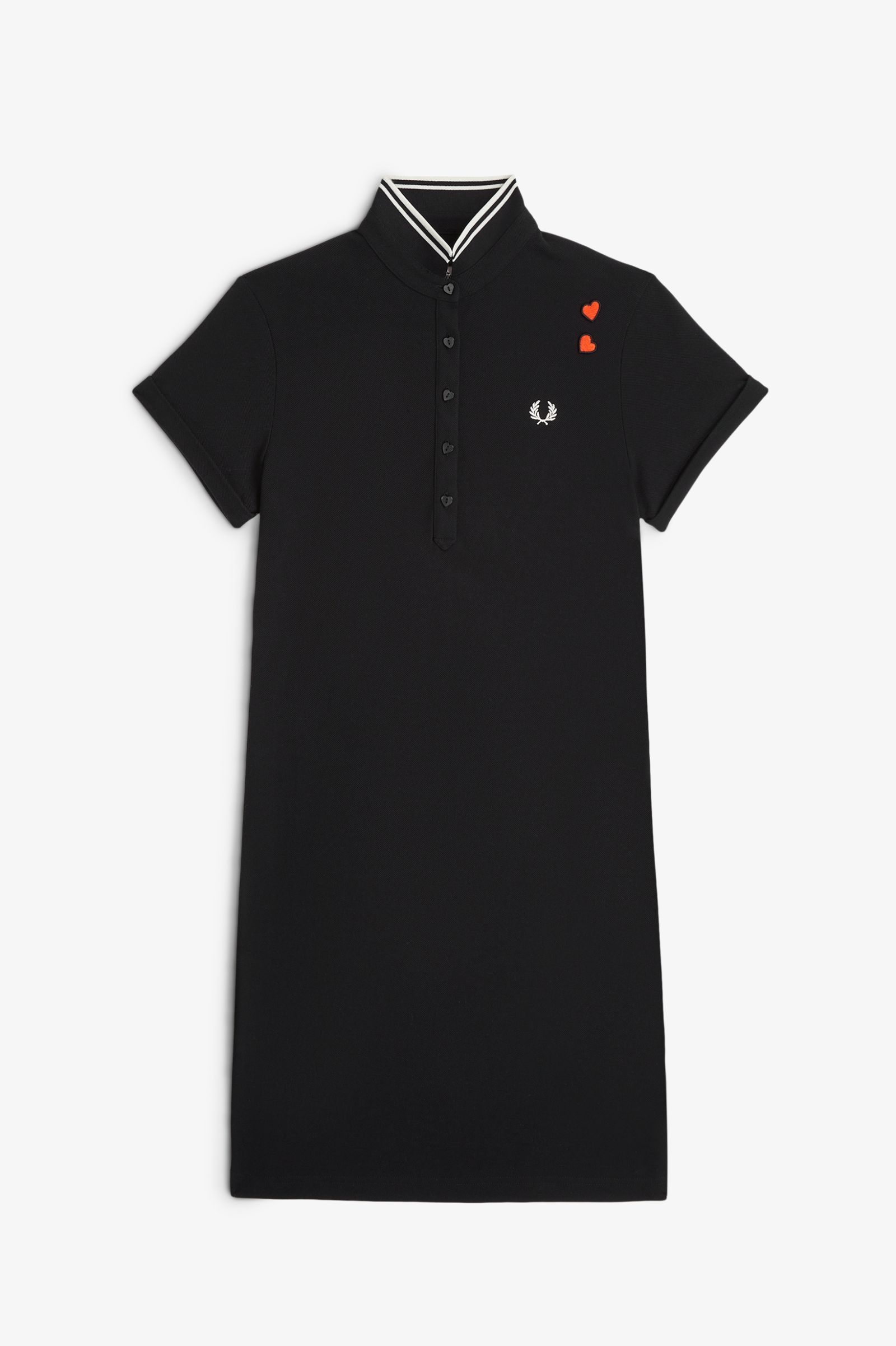 Fred Perry Amy Winehouse Tipped Polo Dress (Black)