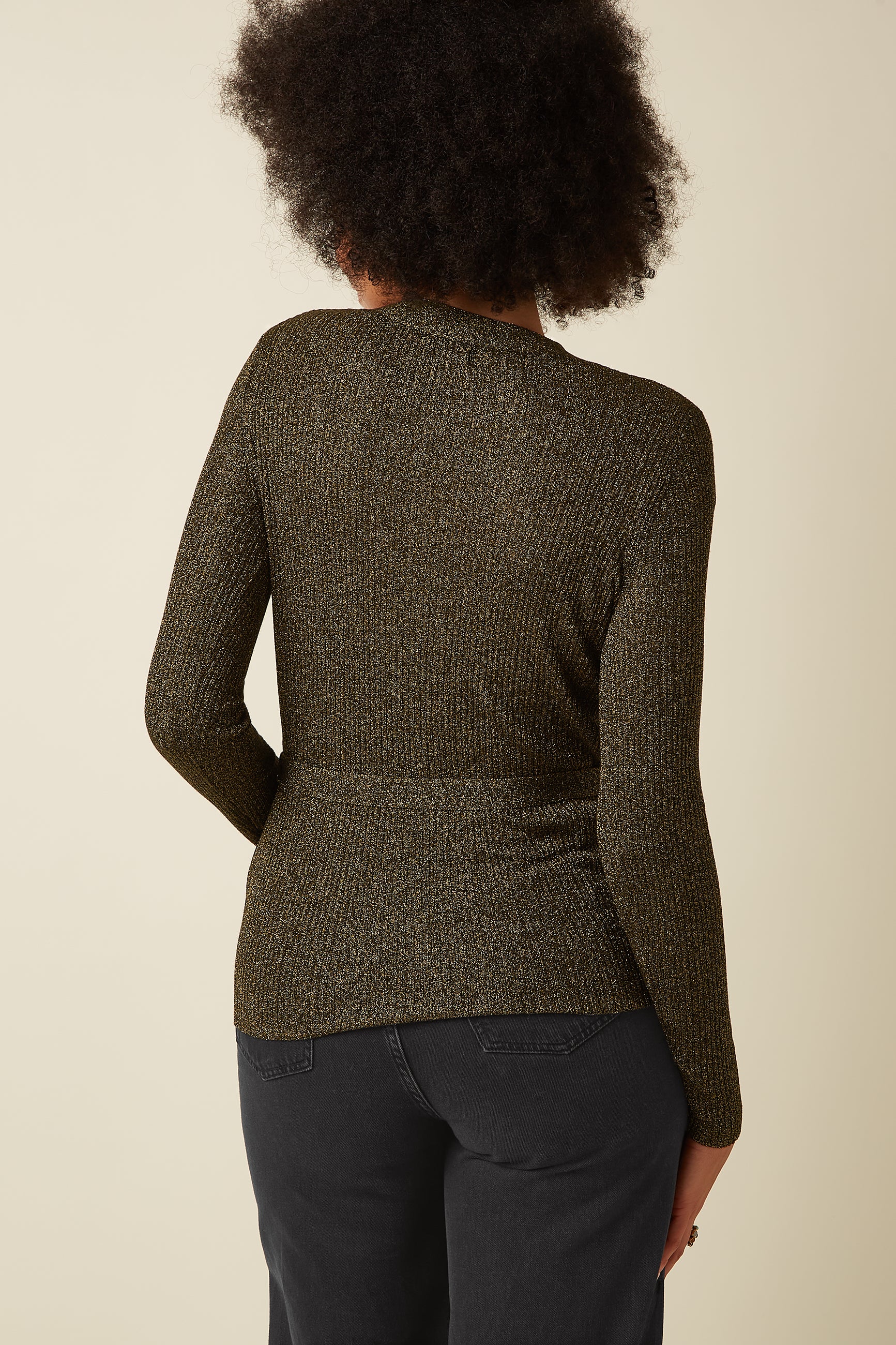 King Louie Mila Rib Cardi Fete (Gold)