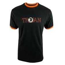 Trojan Shirt Outline Logo Black-XXXL