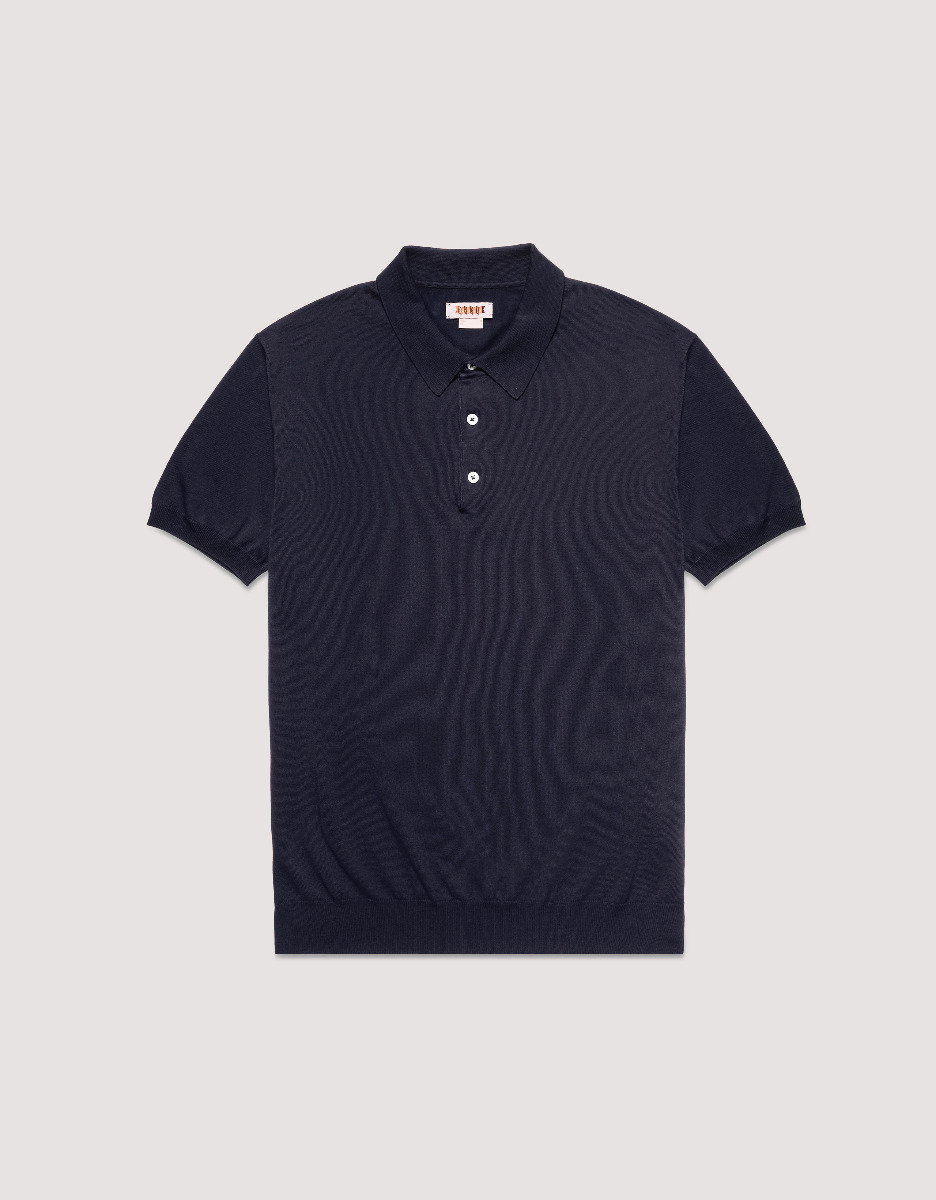 Baracuta Polo Knit Navy 309