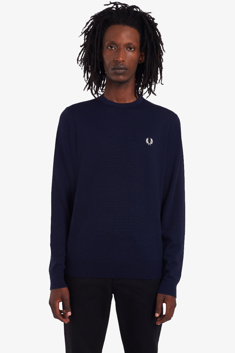 Fred Perry Classic Crew Neck Jumper K9601 Navy-XXL