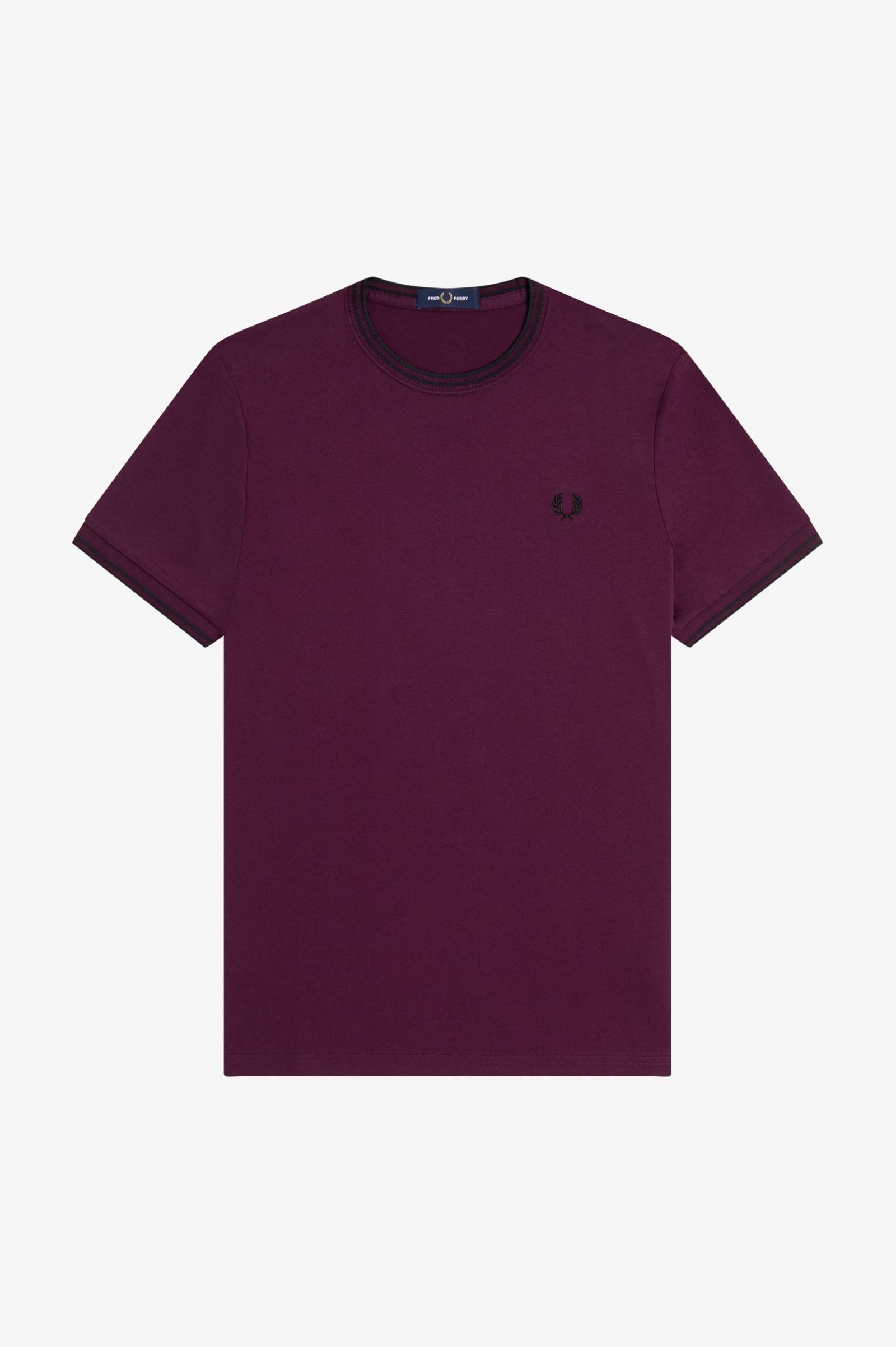 Fred Perry Twin Tipped T-Shirt (Plum/Black)