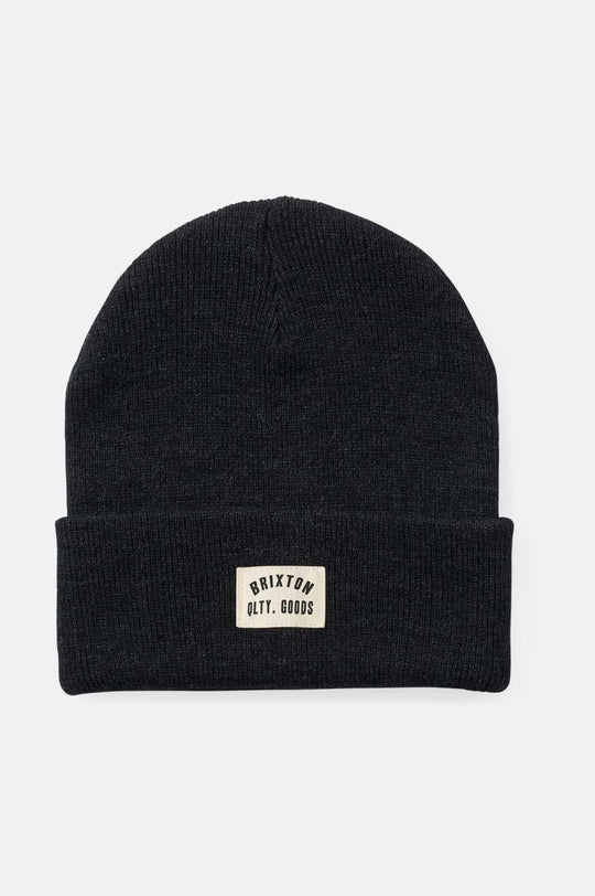 Brixton Unisex Woodburn Watch Cap Beanie (Washed Black)