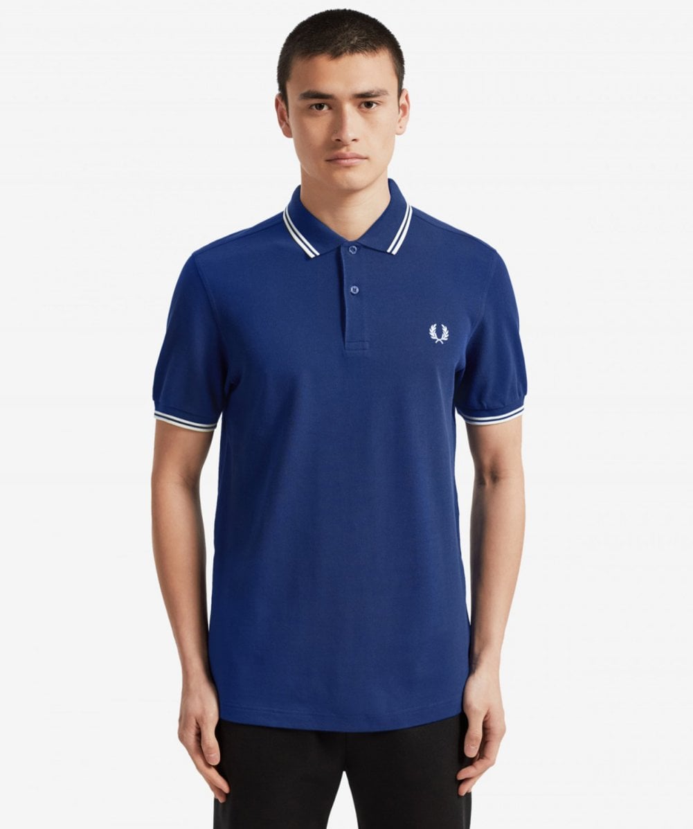 Fred Perry Poloshirt Medblue/White I71-XXL