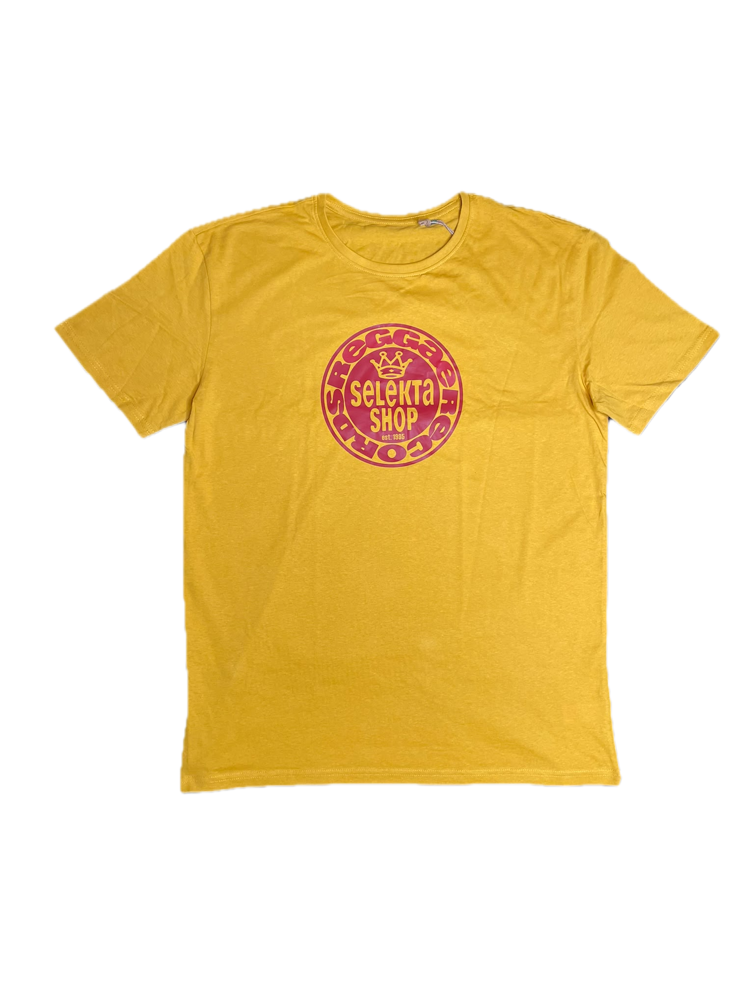 Selekta Shop Logo T-Shirt (Mustard Yellow/Cherry Red)