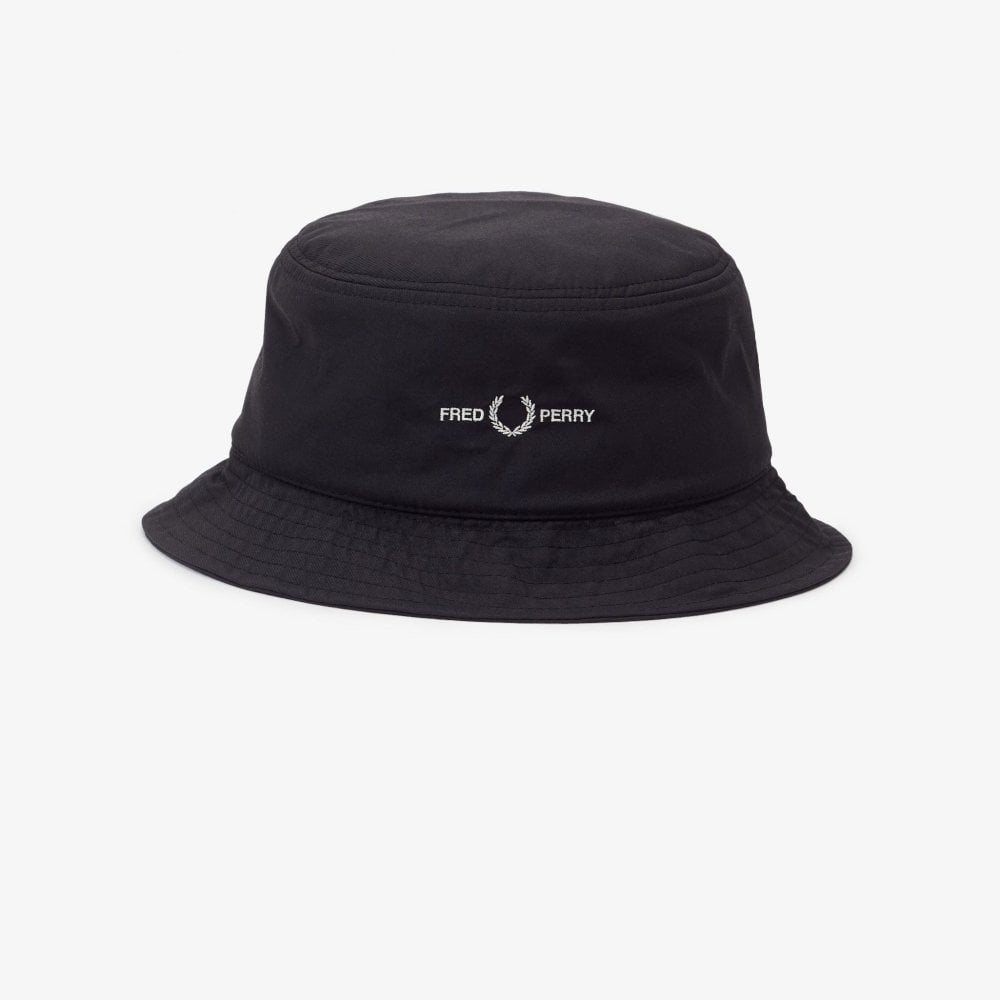 Fred Perry Sports Twill Bucket Hat Black-S