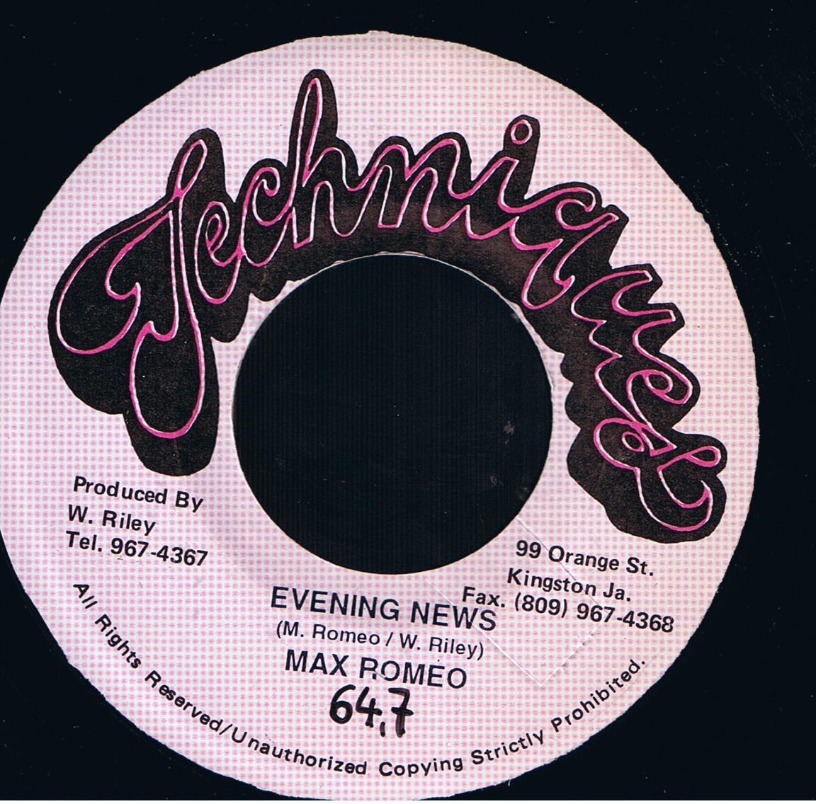 Max Romeo - Evening News / Version (7")