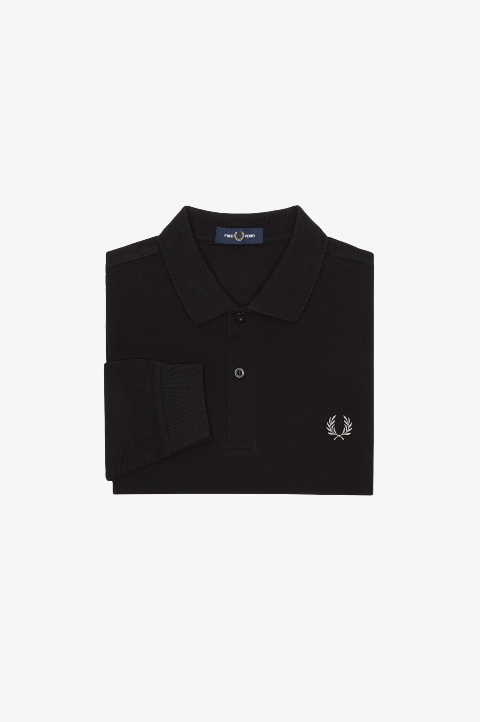 Fred Perry LS Plain Shirt in Black