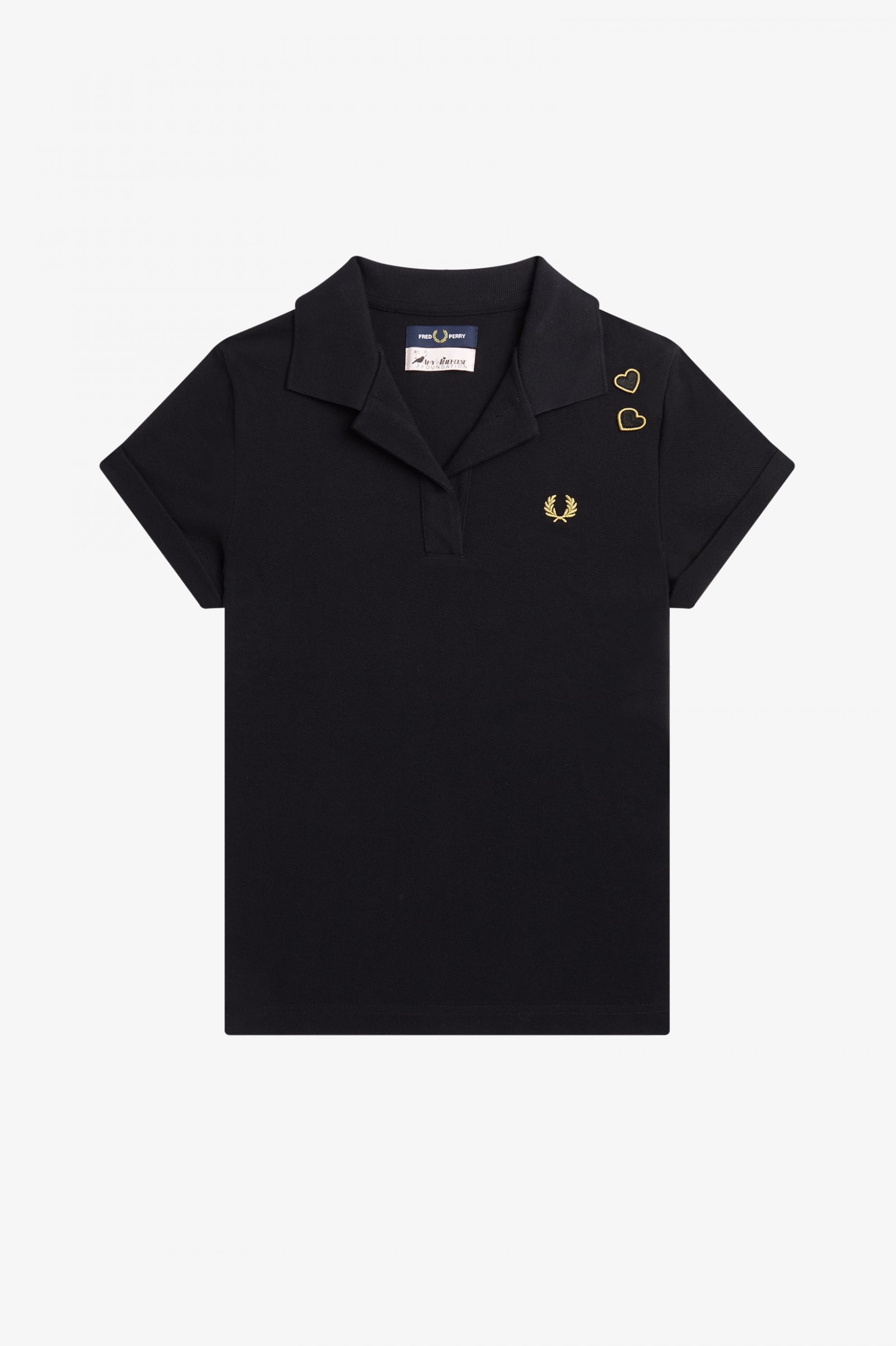 Fred Perry Amy Winehouse Foundation Piqué-Hemd mit offenem Kragen