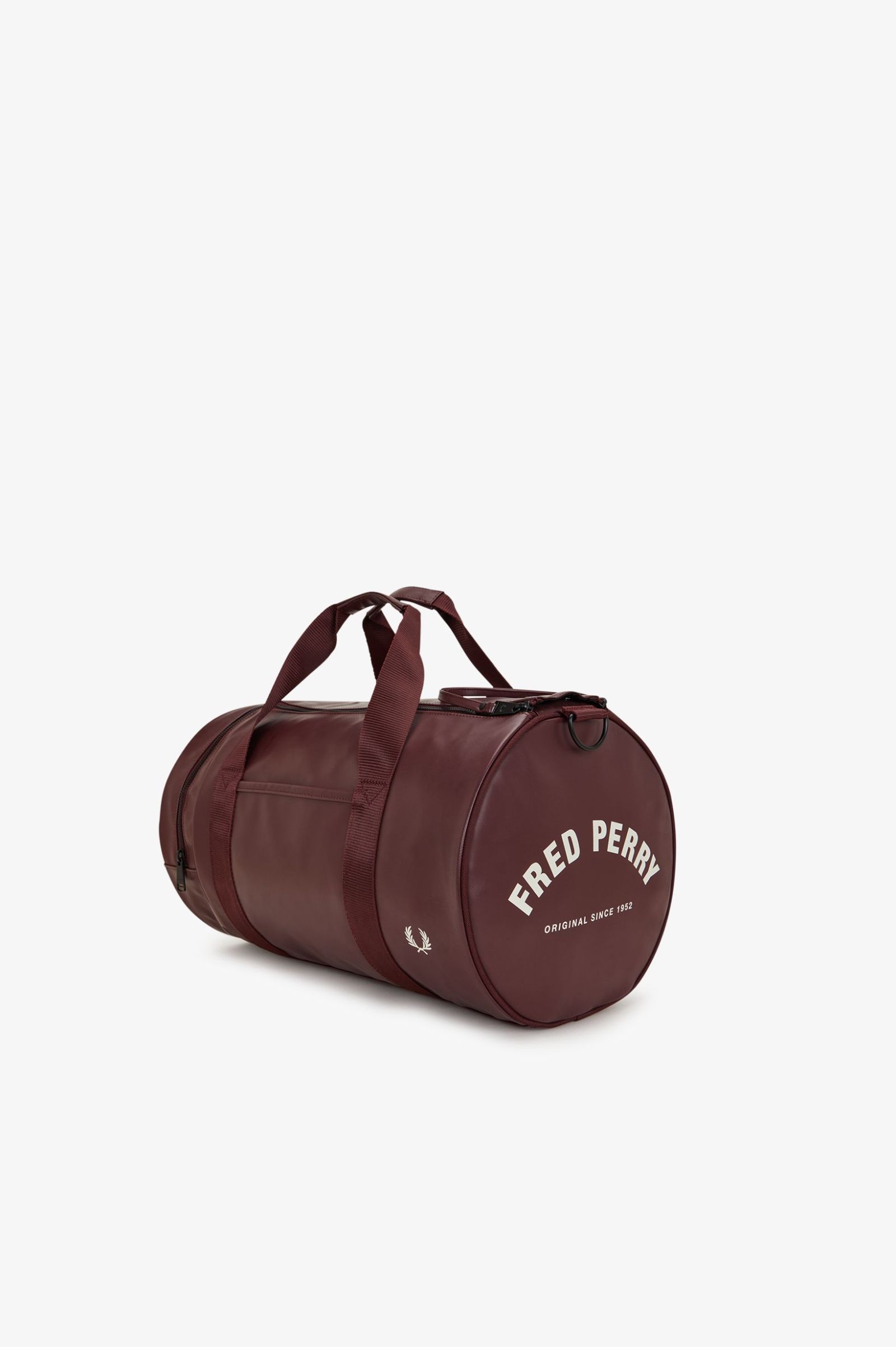 Fred Perry Tonal Classic Barrel Bag (Oxblood)