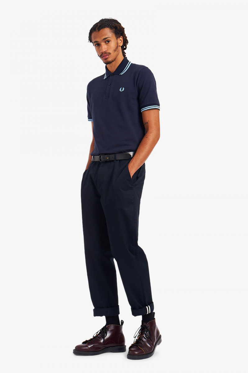 Fred Perry Twin Tipped Polo Shirt Made in England (Navy)