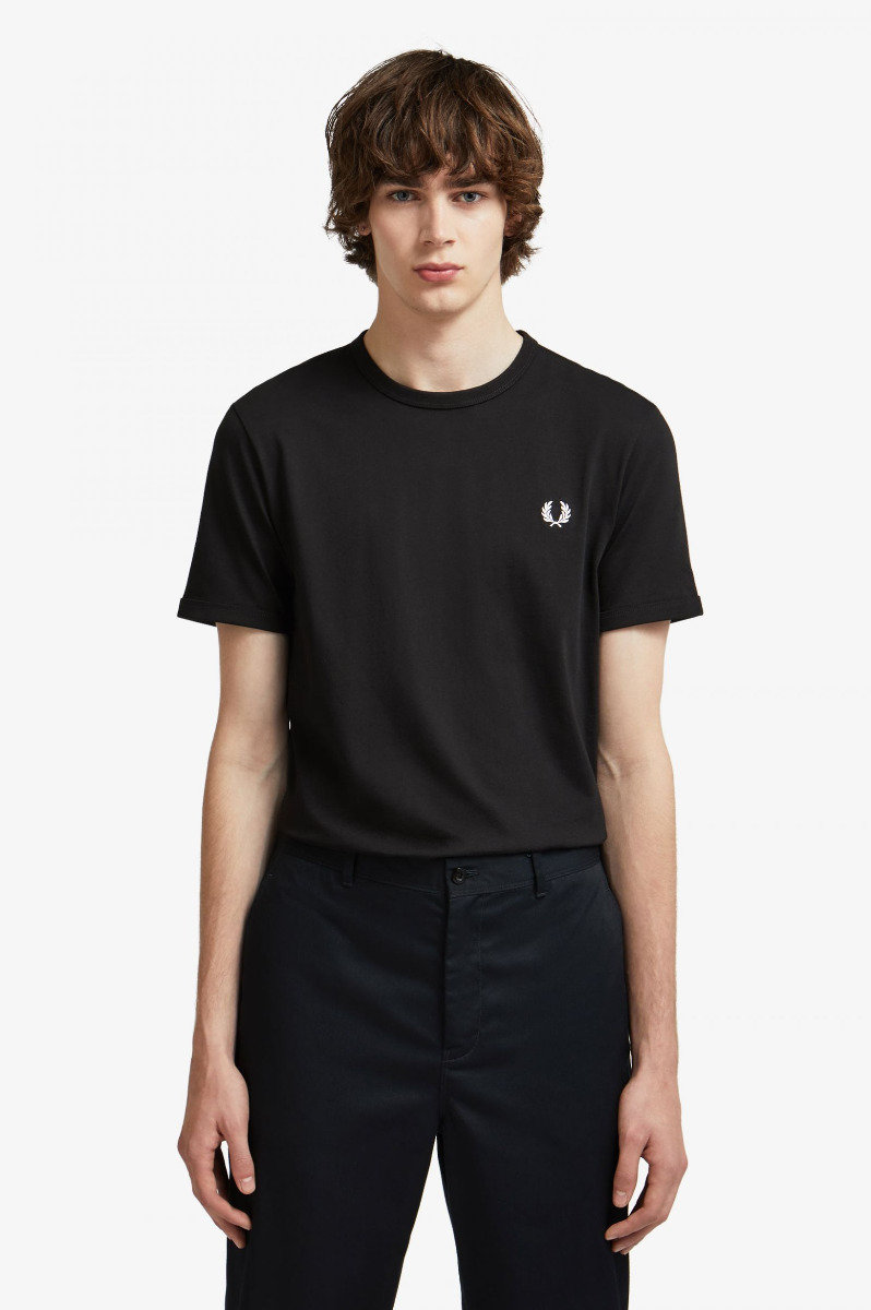 Fred Perry Ringer T-Shirt M3519 Black