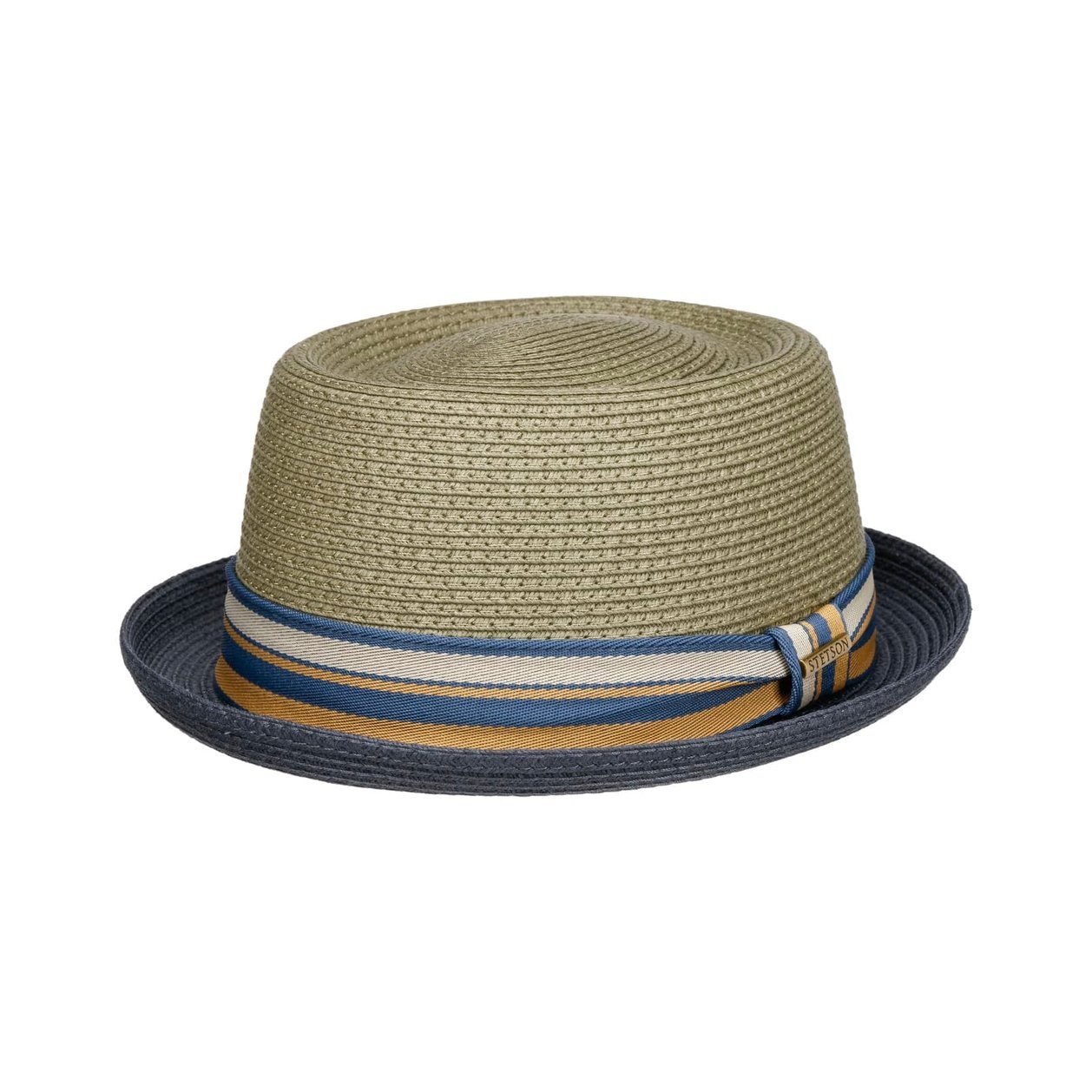 Stetson Licano Toyo Pork Pie Hat (Navy)