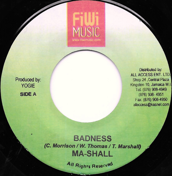 Ma-Shall / Lymie – Badness / Whoa (7")        
