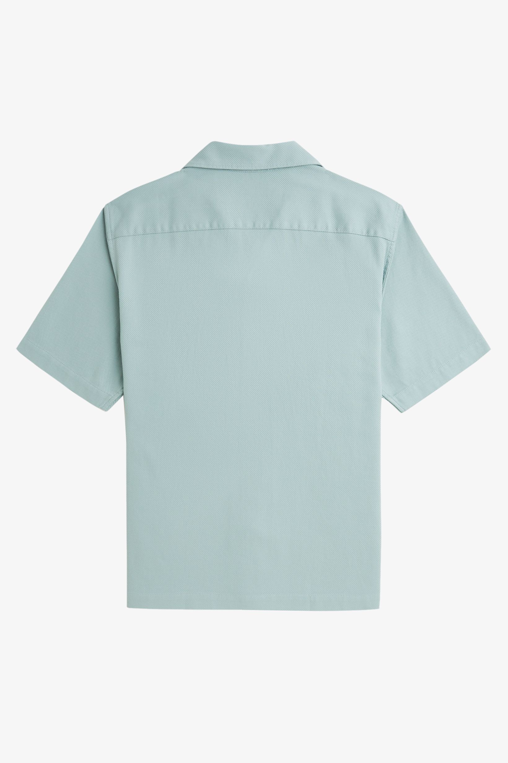 Fred Perry Pique Texture Revere Collar Shirt vin Silverblue