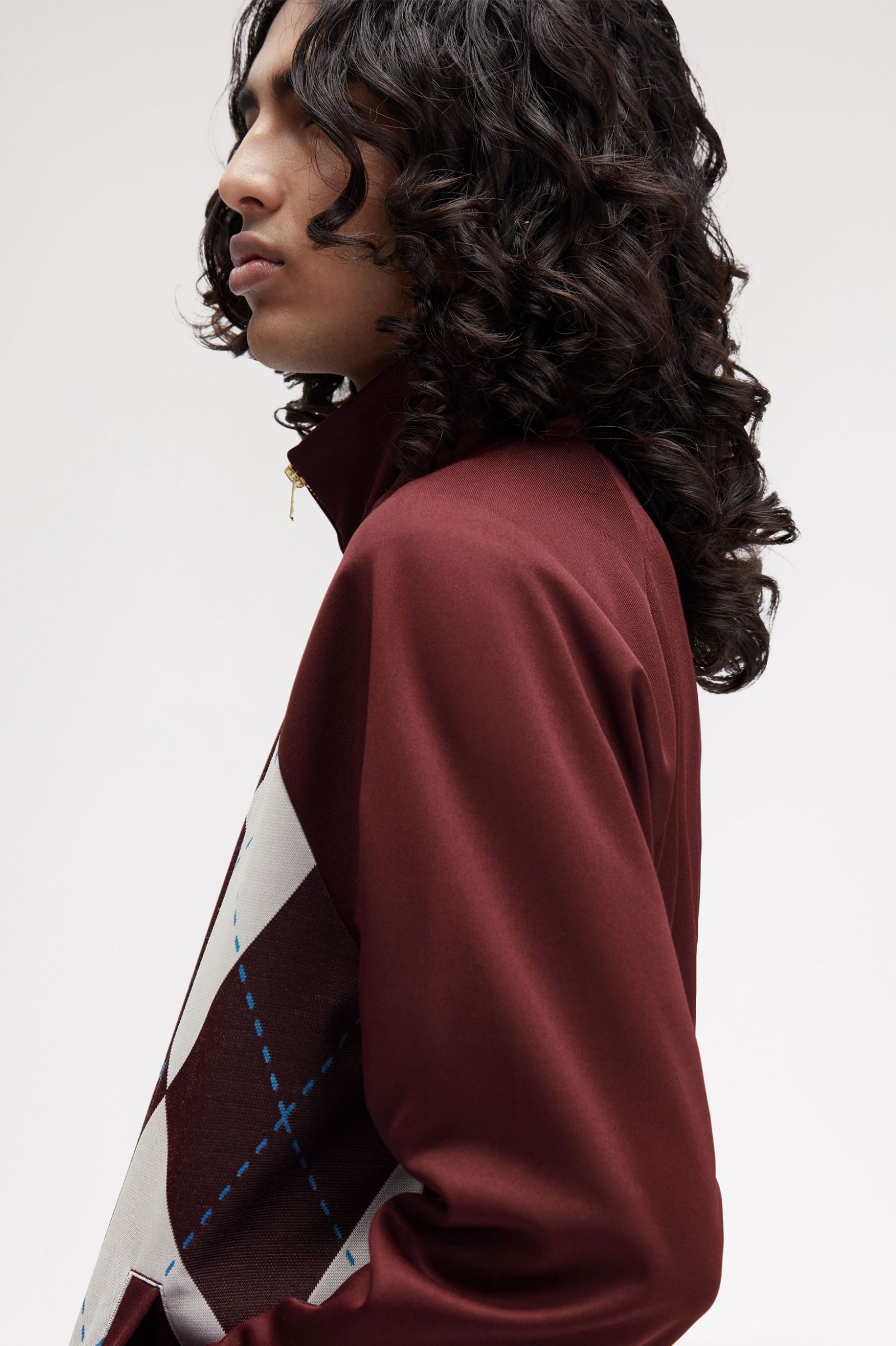 Fred Perry Argyle Track Jacket (Oxblood)