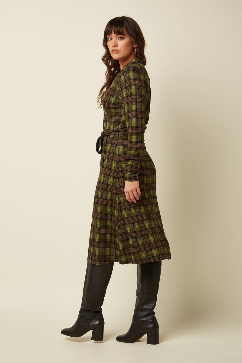King Louie Lola Dress Timber Check (Multi Color)