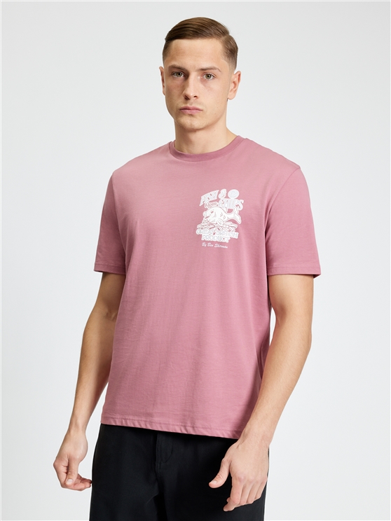 Ben Sherman Fish And Chips T-Shirt (Raspberry)