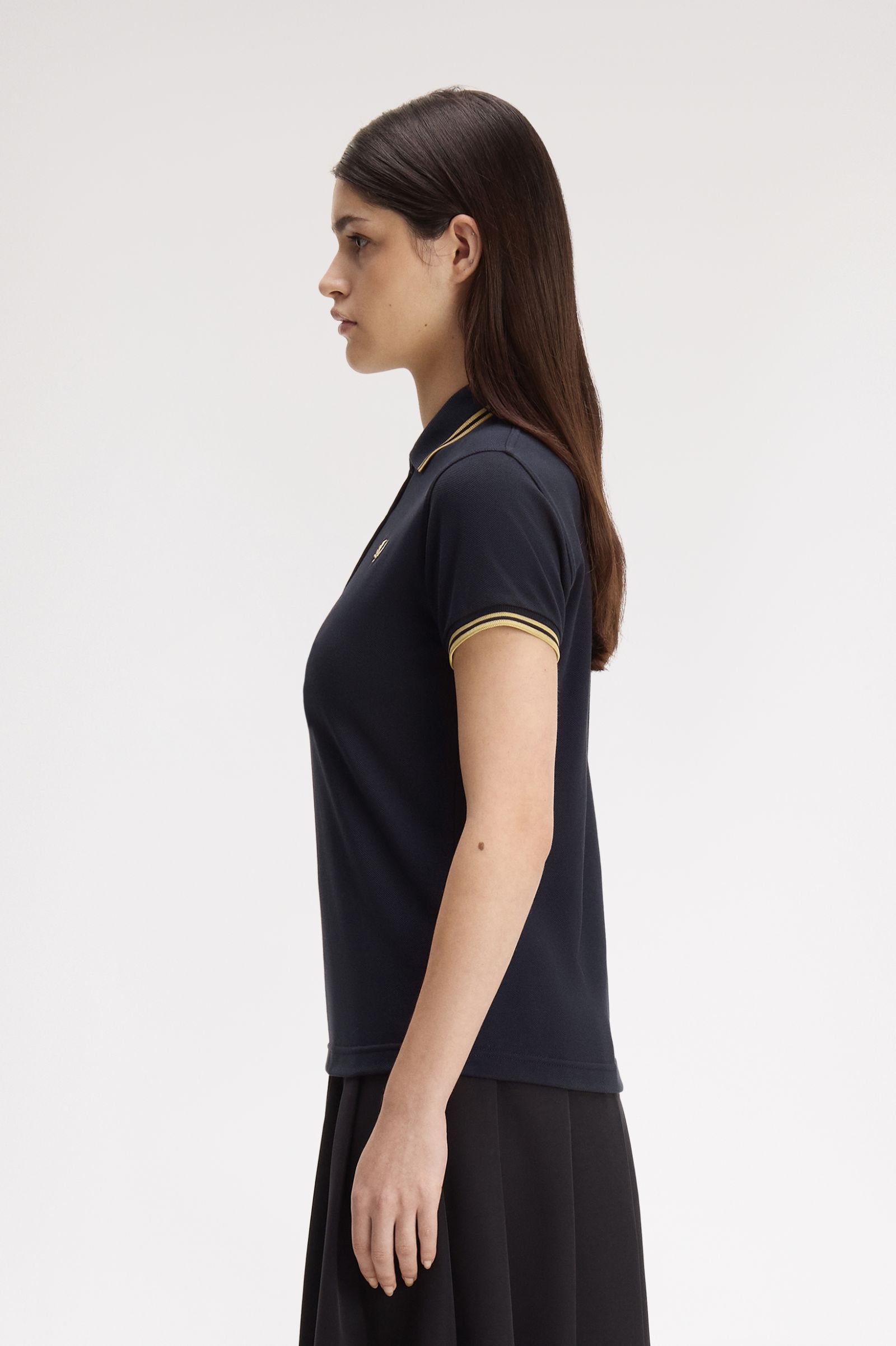 Fred Perry Made in England G12 Twin Tipped Polo Shirt (Navy/Champagne/Champagne)