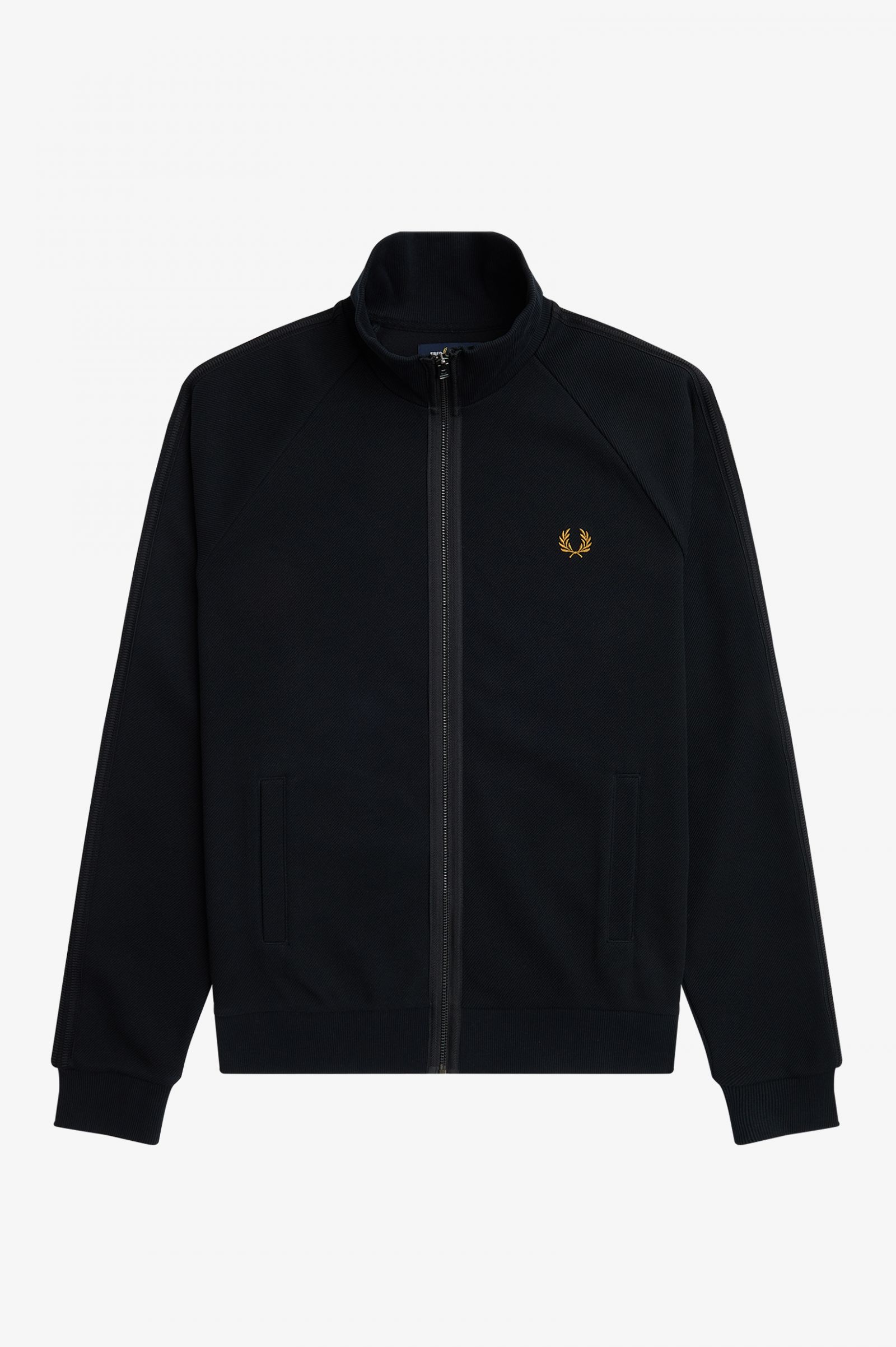 Fred Perry Trainingsjacke mit gestricktem Band Schwarz