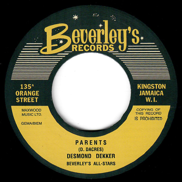 Desmond Dekker - Parents / Labour Of Learning (7")