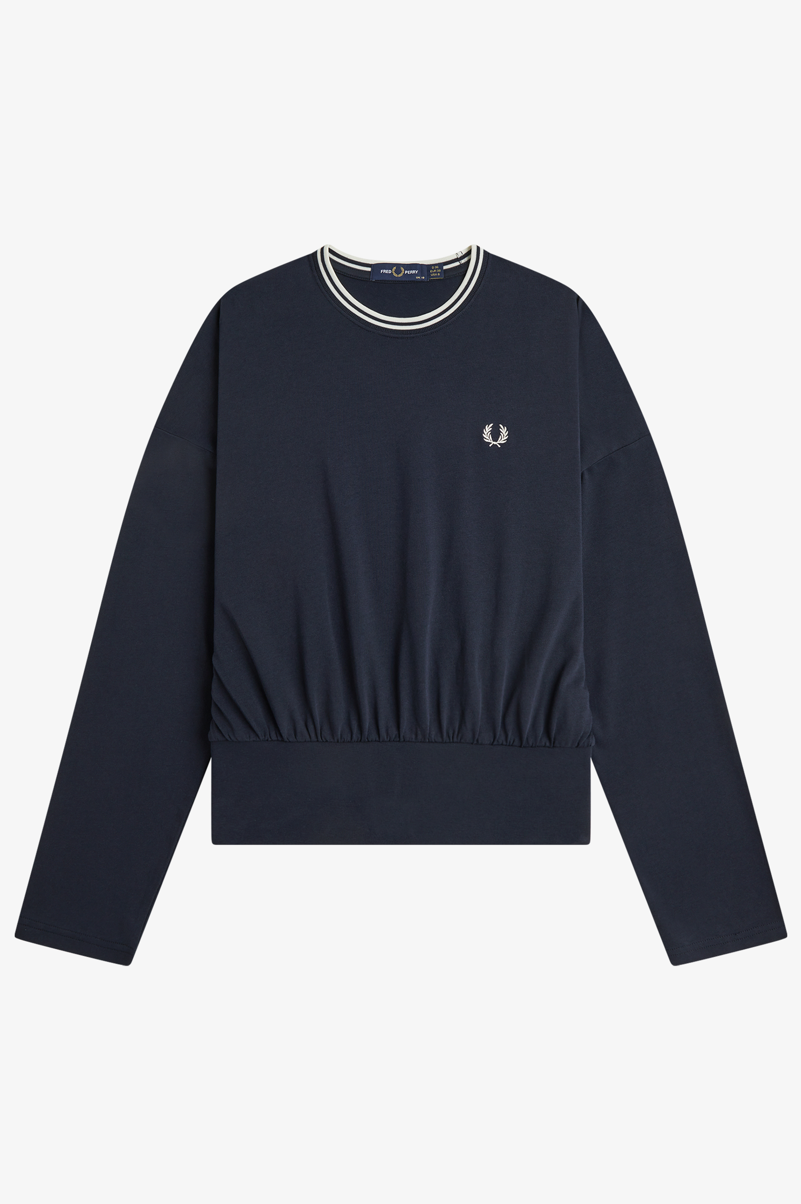 Fred Perry Damen Twin Tipped Long Sleeve T-Shirt (Navy)