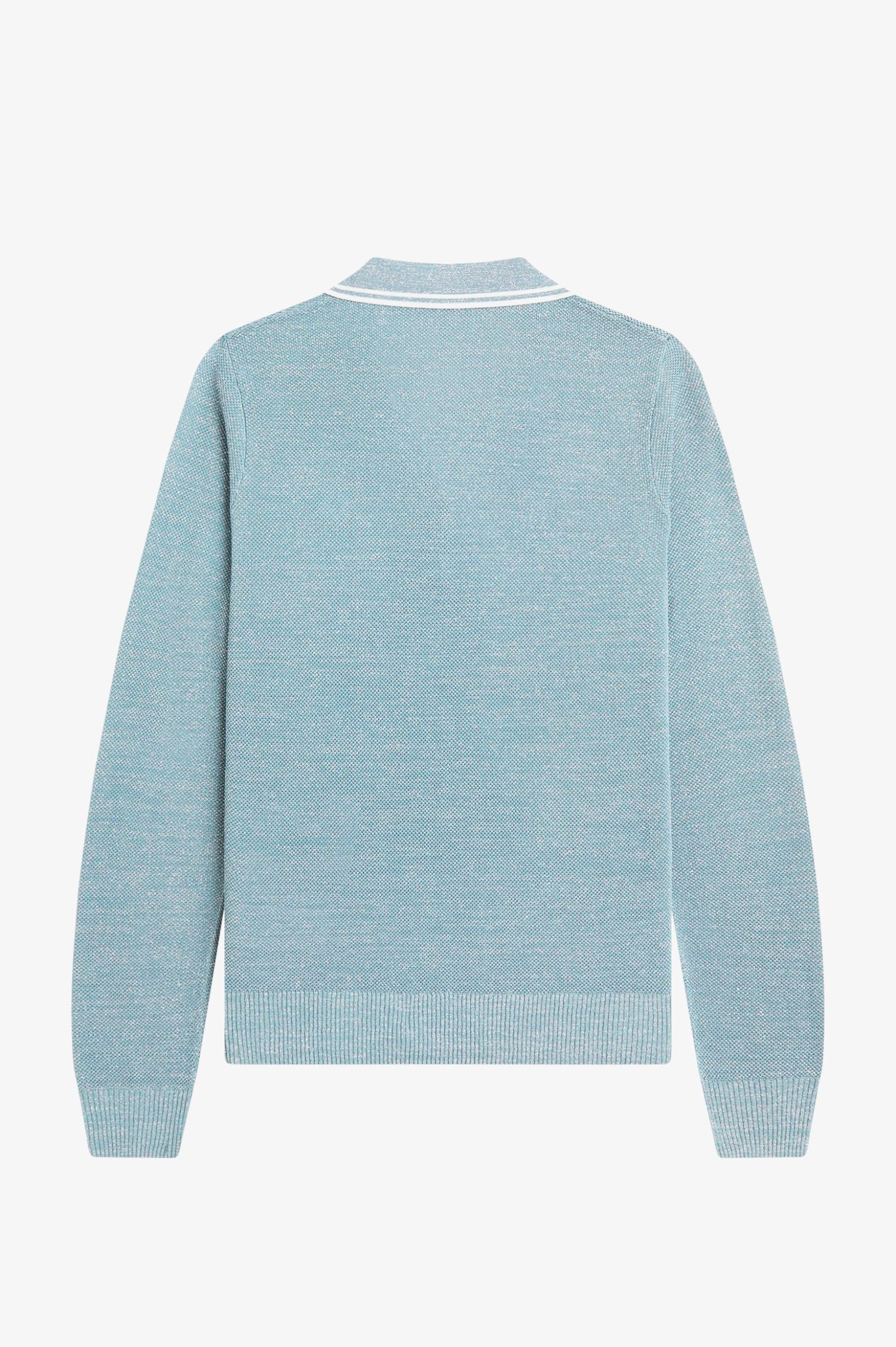 Fred Perry Textured Metallic Knit Polo Shirt