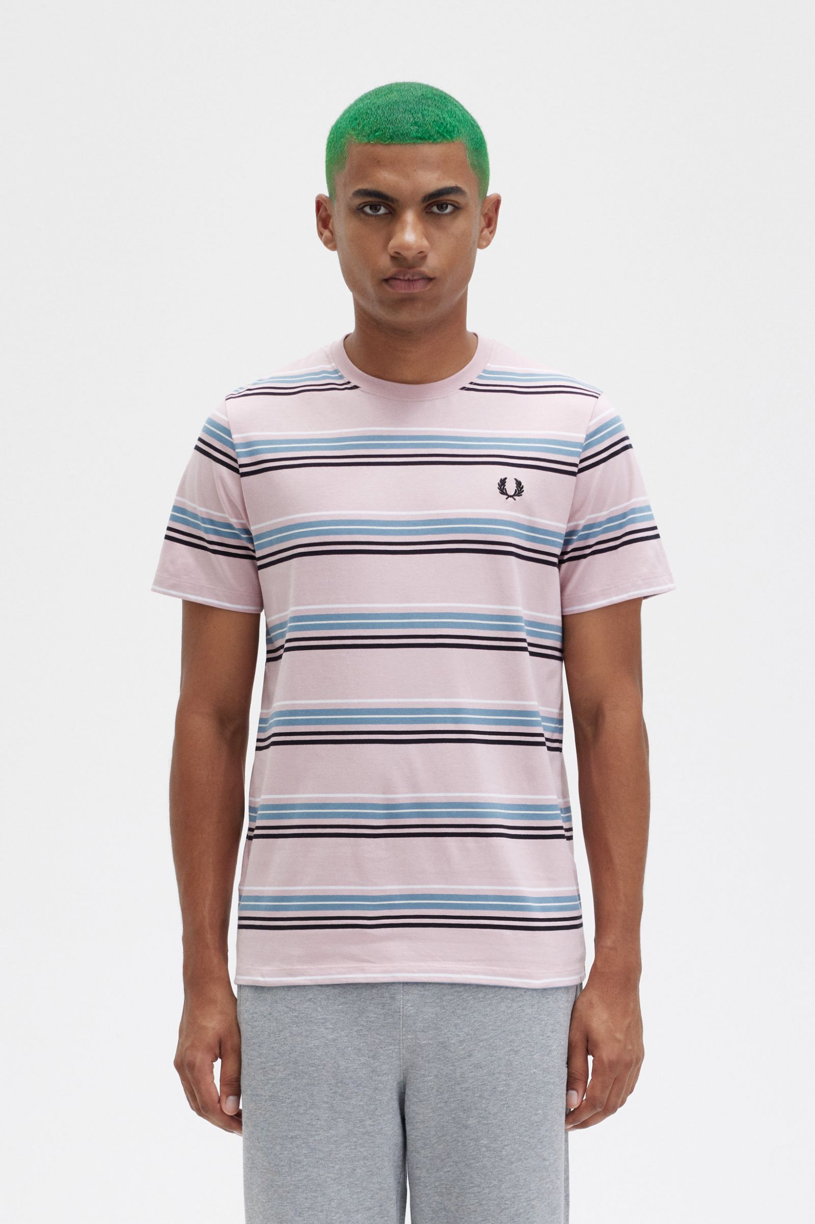 Fred Perry Striped Shirt in Chalcky Pink