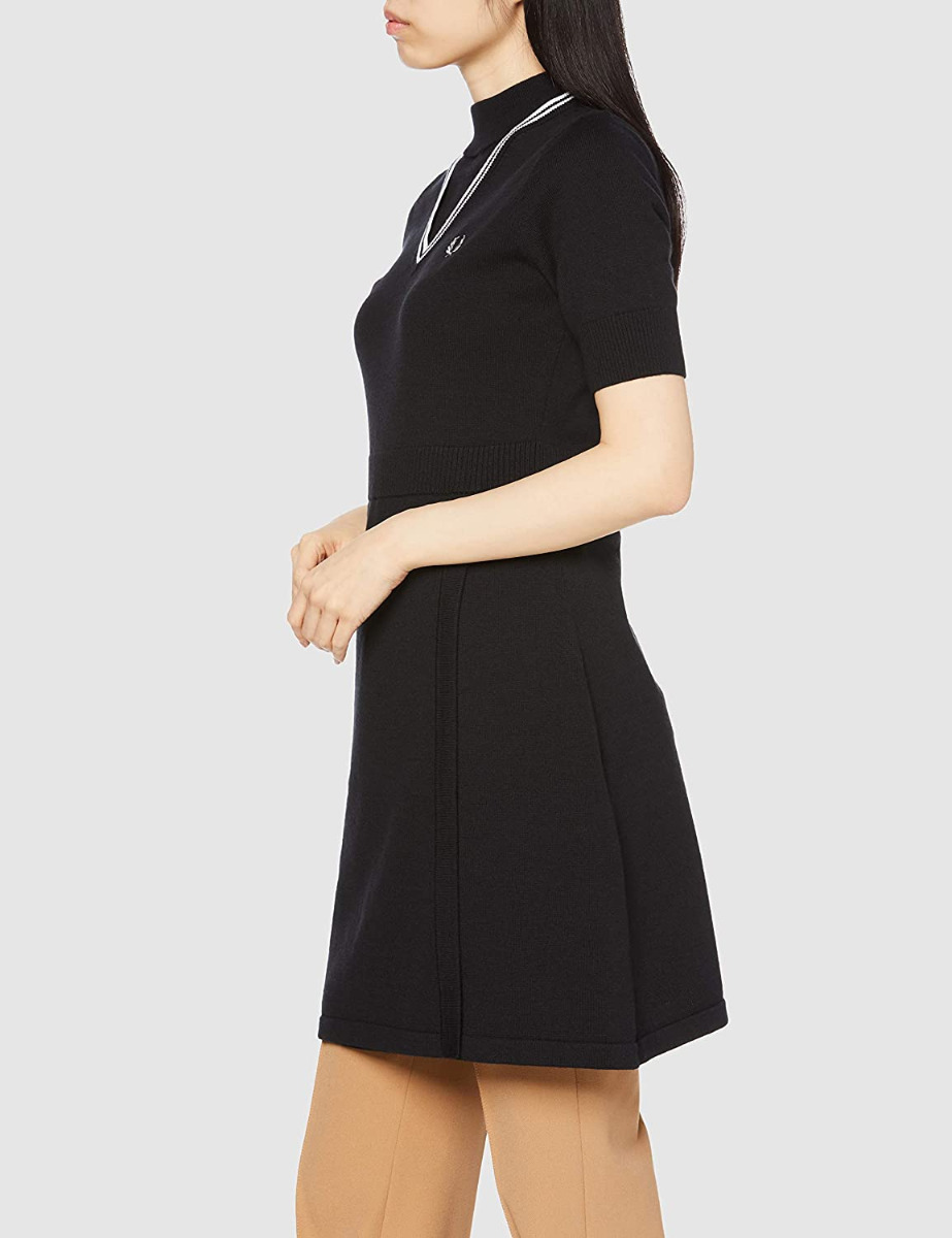 Fred Perry Kleid V-Insert Black D1168-14