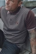 Trojan Diamond Panel Polo (Chocolate) TR/9028