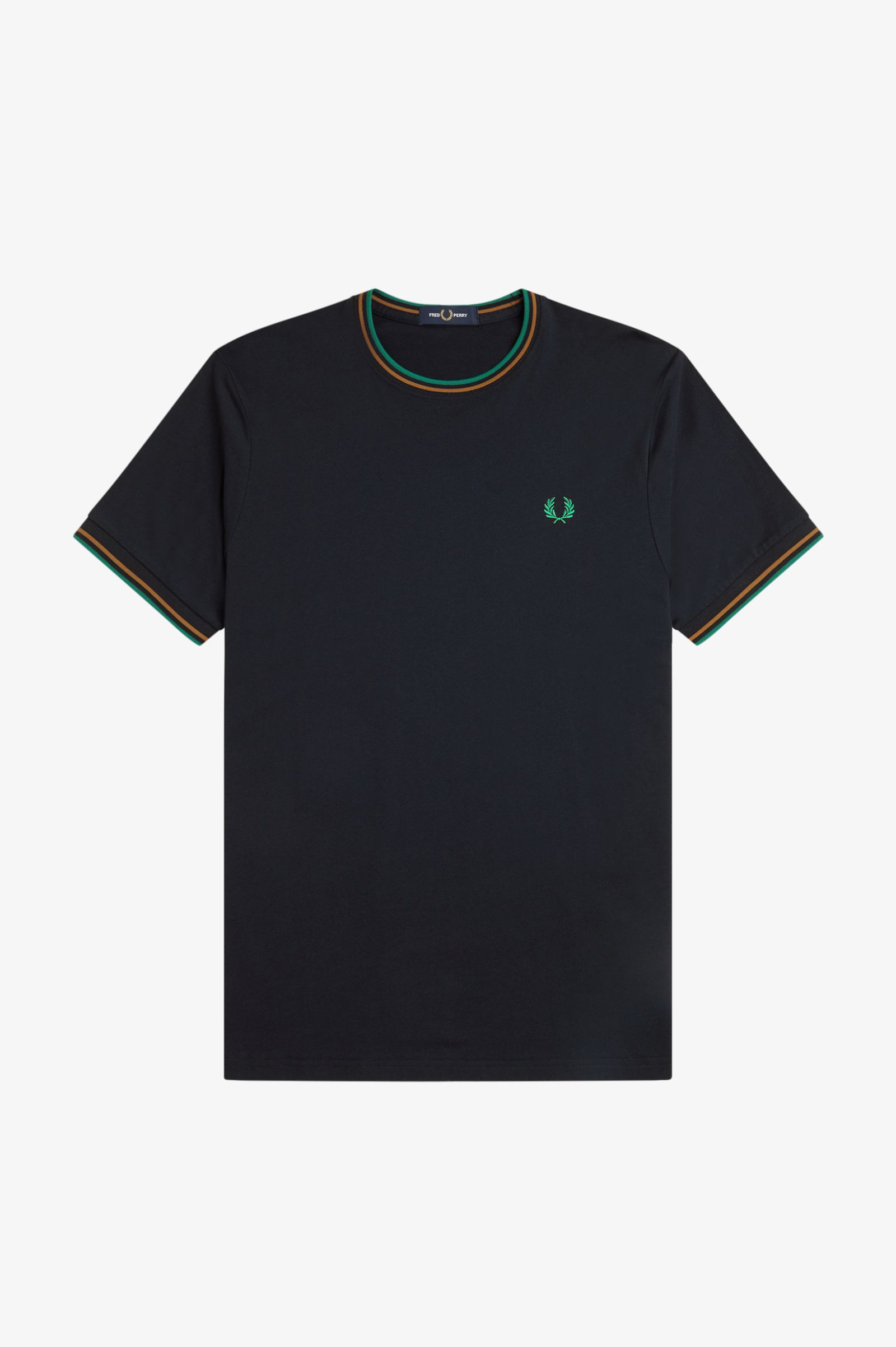 Fred Perry Twin Tipped T-Shirt (Navy/DRKCML/SPGR)